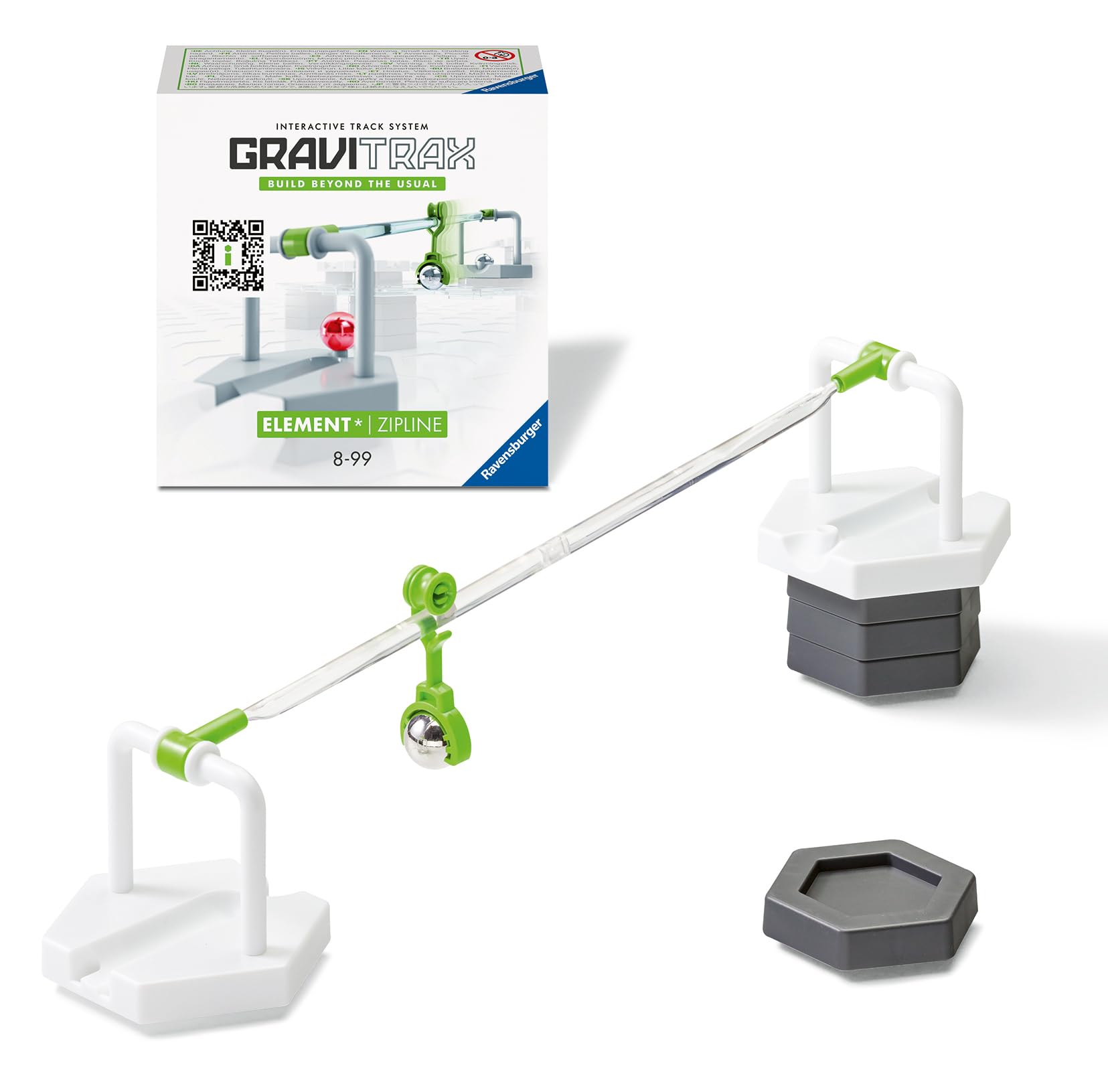 GraviTrax Zipline Extension - Marble Run STEM Toy for Ages 8+ | Yellow Metal