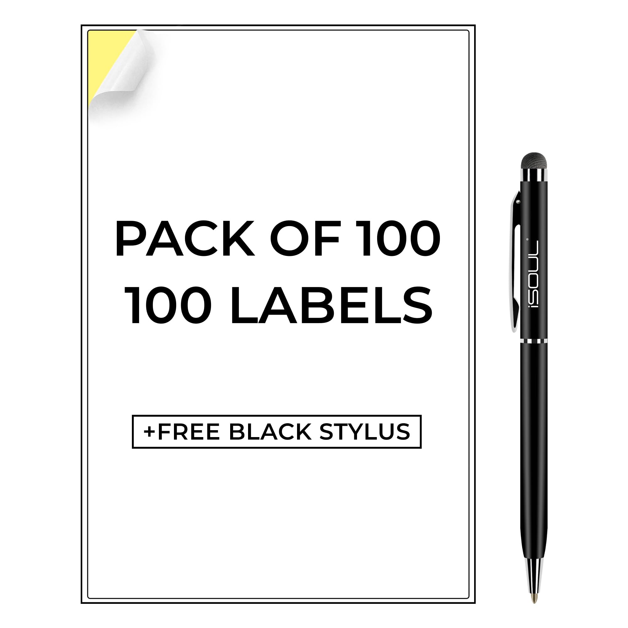 iSOUL A4 Printer Labels - 100 Sheets White Matte Self-Adhesive Full Sheets 2