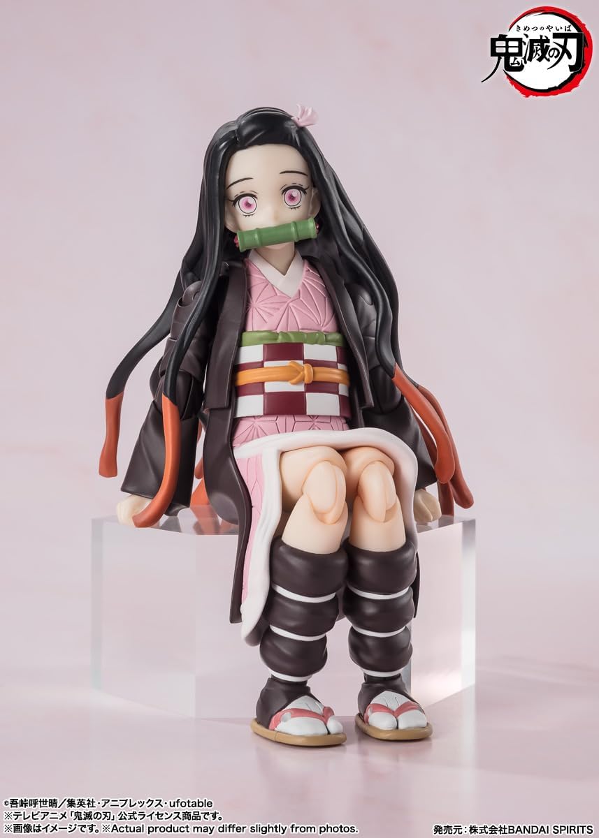 BANDAI SPIRITS S.H. Figuarts Demon Slayer: Kimetsu no Yaiba - Nezuko Kamado Action Figure (BAS66476)