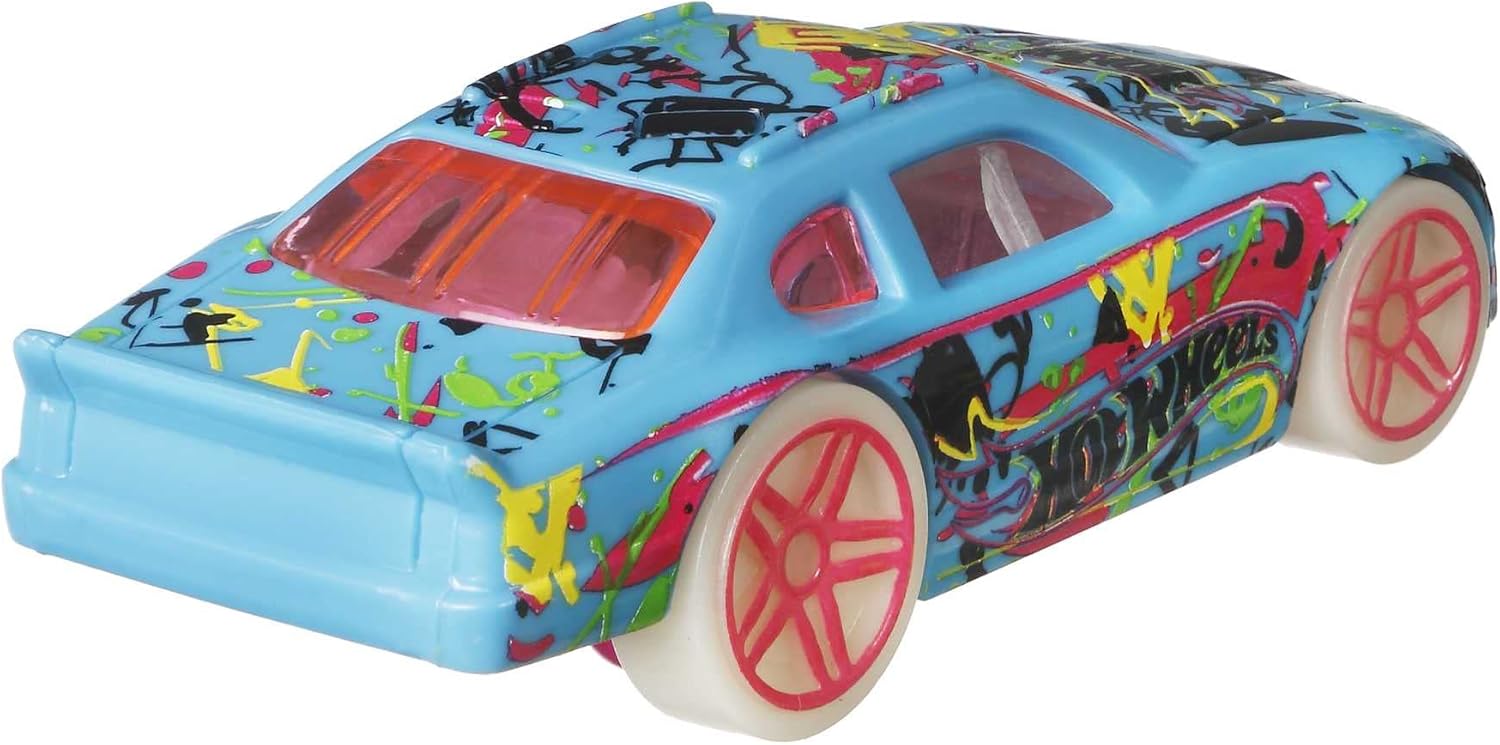 Hot Wheels Monster Trucks Glow in the Dark Bundle - 10-Piece Set with 5 Monster Trucks and 5 Die-Cast Cars 2