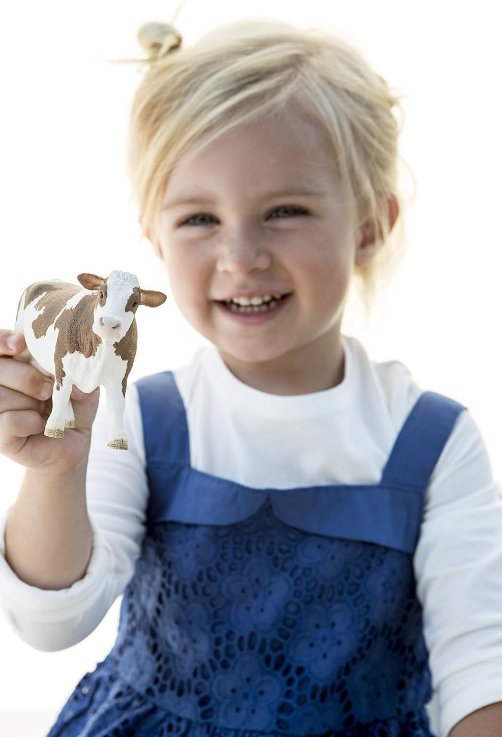 Schleich Simmental Cow Figure 13801 | Farm World Collection | Ages 3+ 3