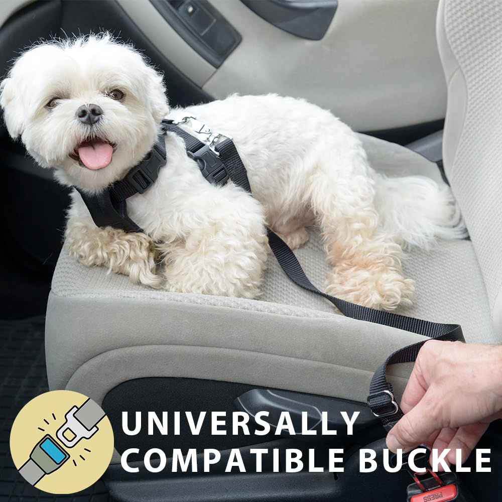 RAM ONLINE Dog Car Seat Belt Strap - 70CM Adjustable, Universal Fit, 2 Pack 3