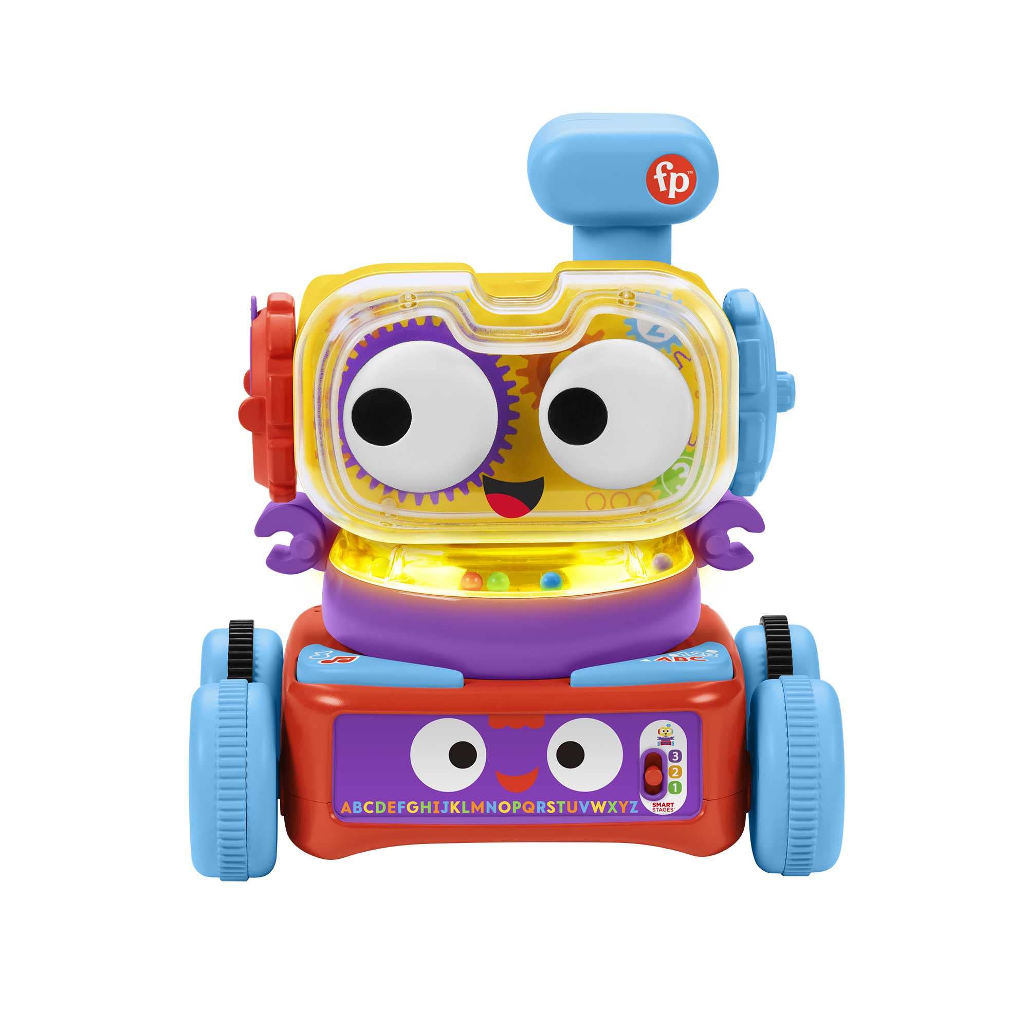 Fisher-Price 4-in-1 Ultimate Learning Bot, giocattolo elettronico di attività con luci, musica e contenuti educativi per neonati e bambini 3