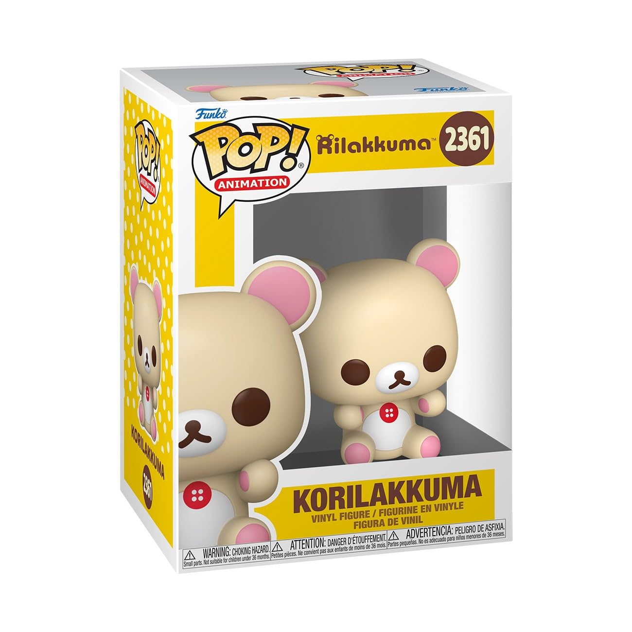 Funko POP! Animation: Rilakkuma - Korilakkuma Vinyl Figure | 3.75 inches | Multicolor