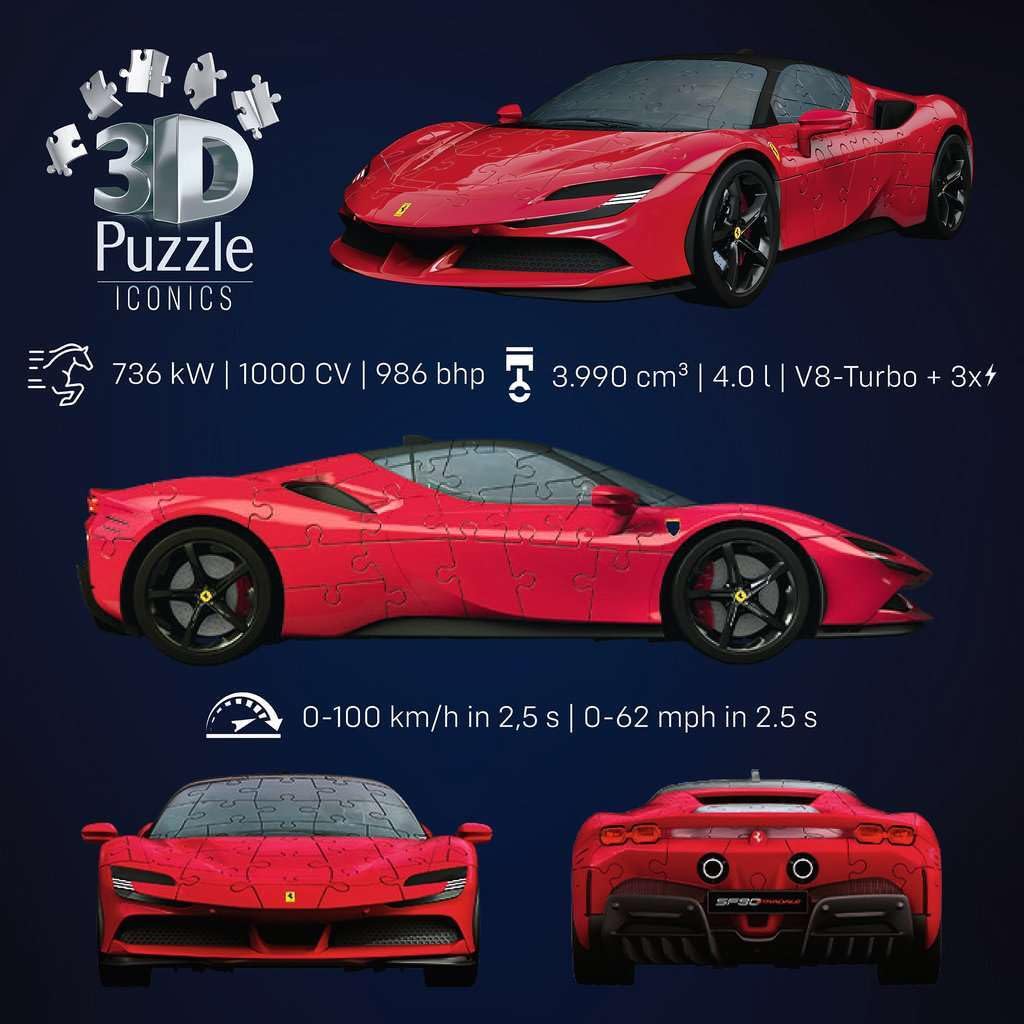 Ravensburger Ferrari Stradale 108-Piece 3D Jigsaw Puzzle 6