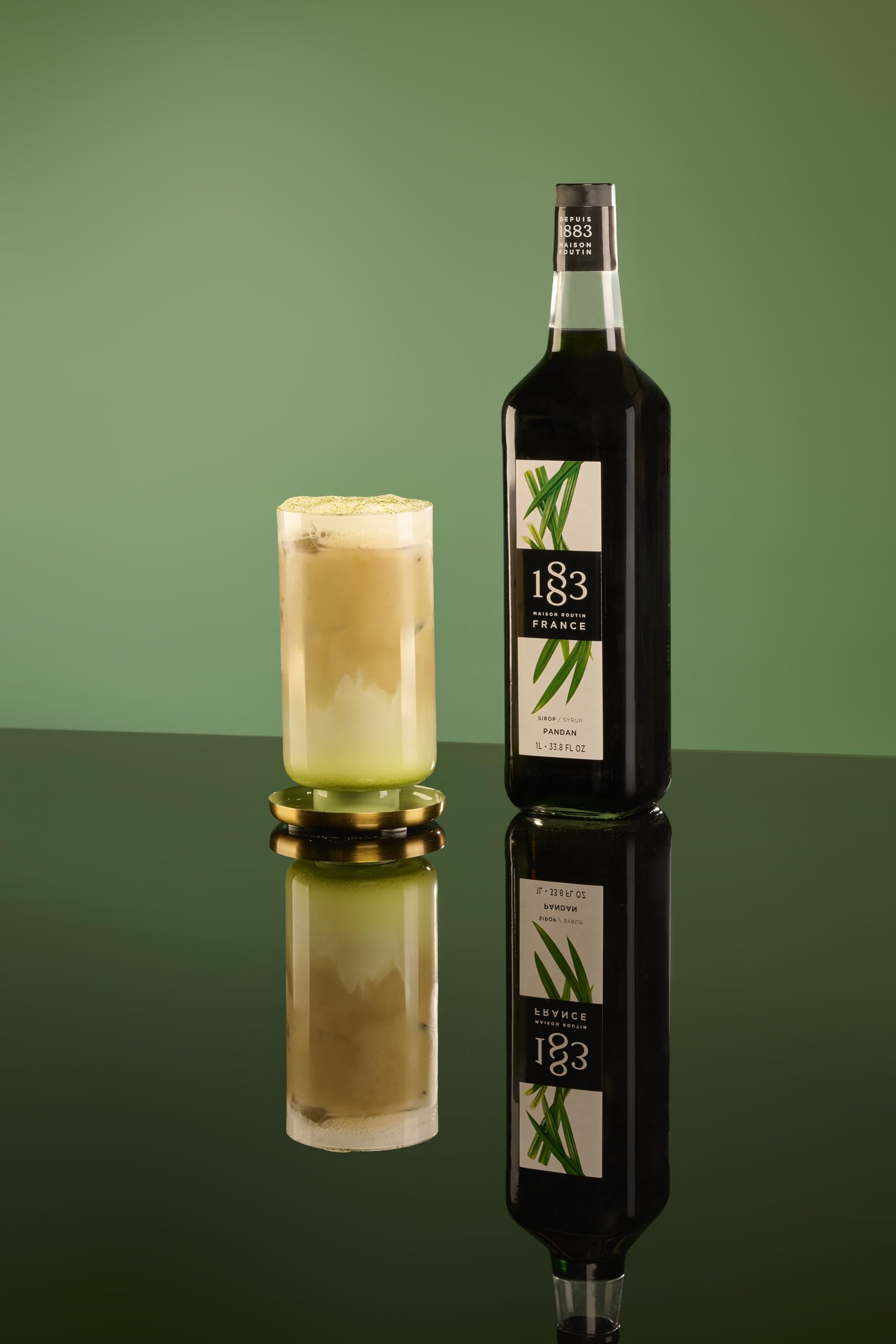 1883 MAISON ROUTIN Pandan Syrup - Aromatic Flavor for Lattes, Cocktails & Desserts | 1 L 6