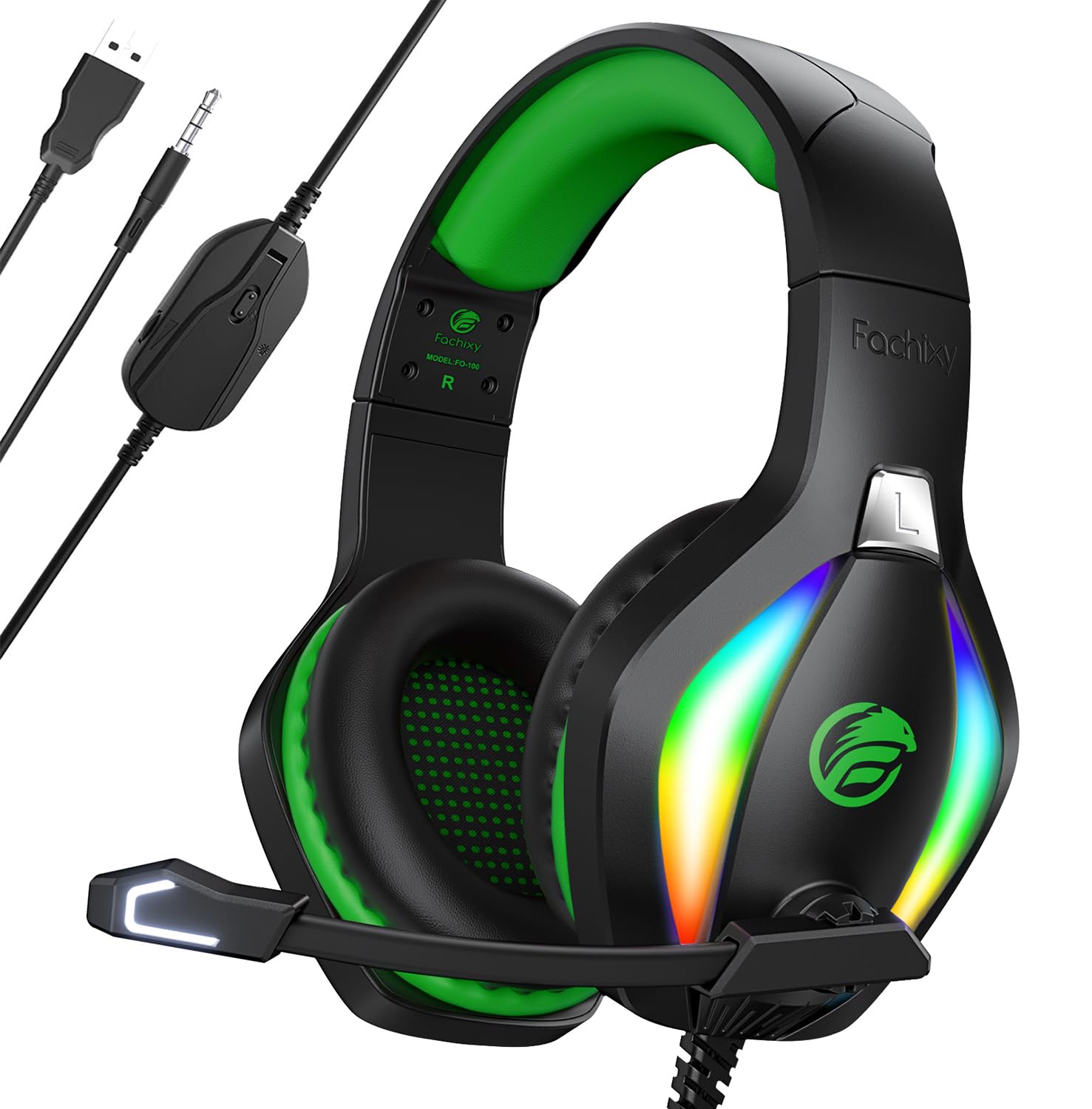Fachixy FC100 Gaming Headset for PS4, PS5, PC, Xbox, Switch, Gamer Headset