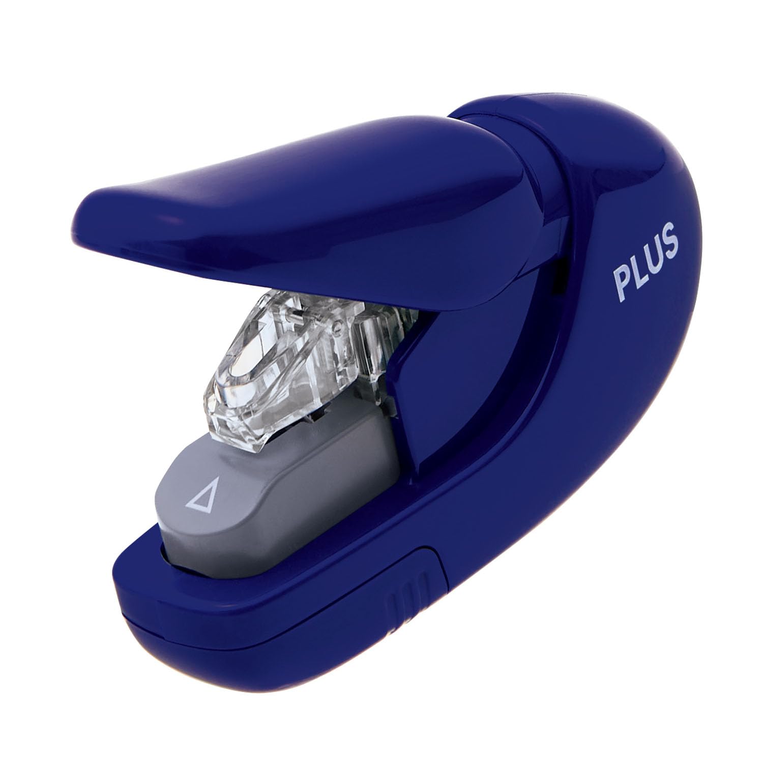 PLUS Desktop Stapler - Staple-Free, 5 Sheet Capacity, Blue | Power Assist Mechanism