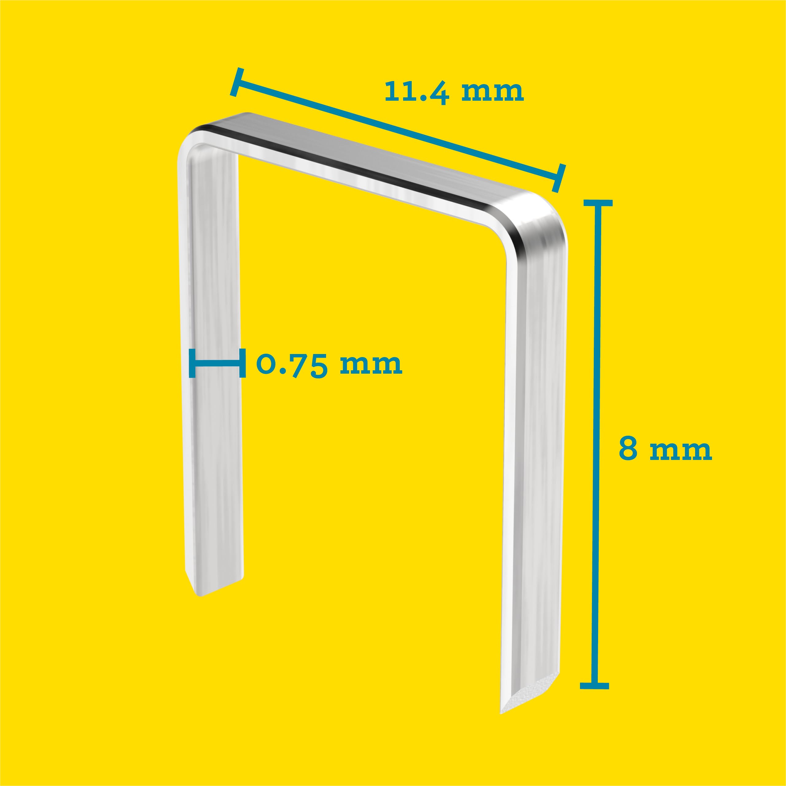 Rapid No.53 High Performance Staples - 8mm Leg Length, Galvanised, 2500 Pack | Model 11857025