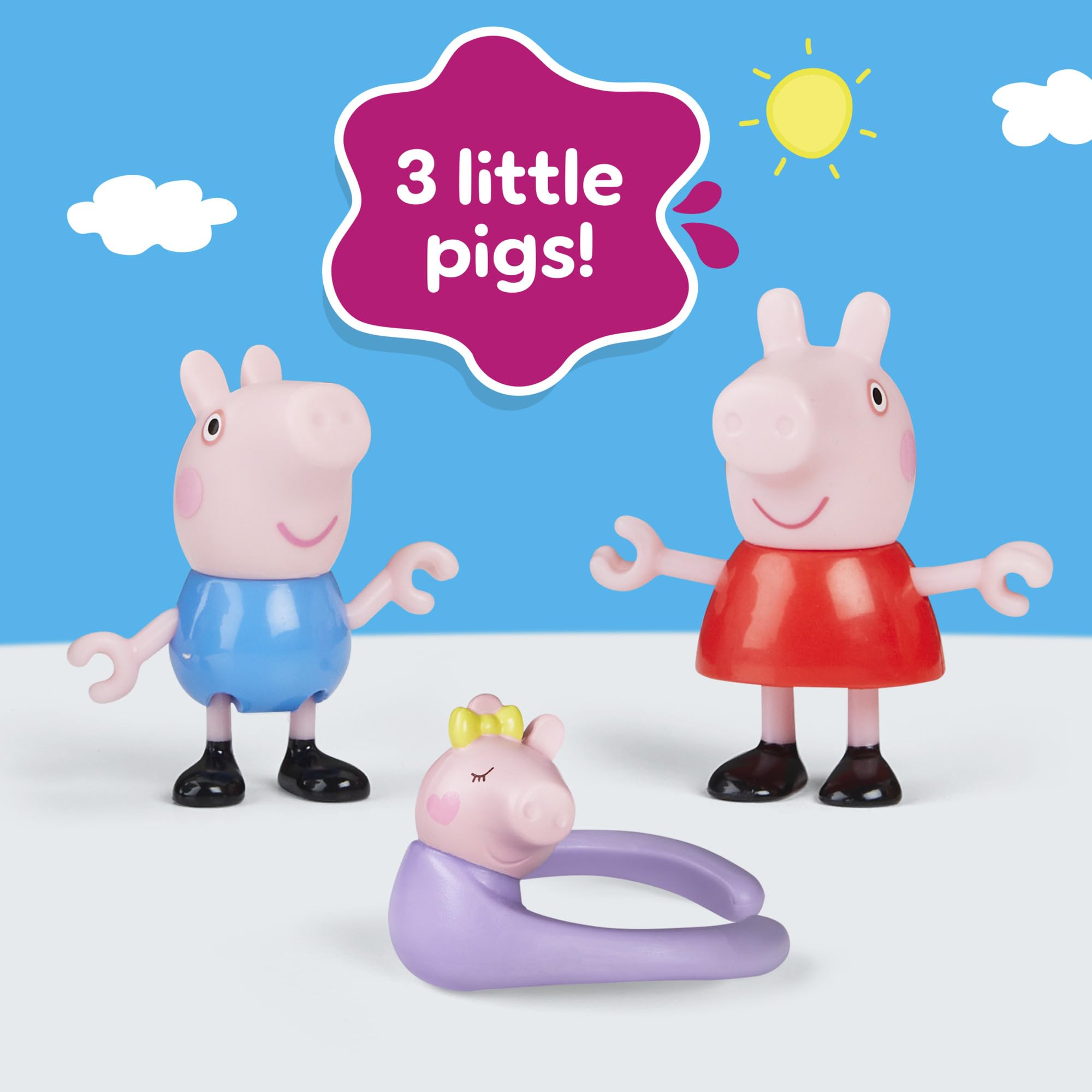 Peppa Pig Peppa's Family of Five Figure Set | 5 Figures | Ages 3+ 4