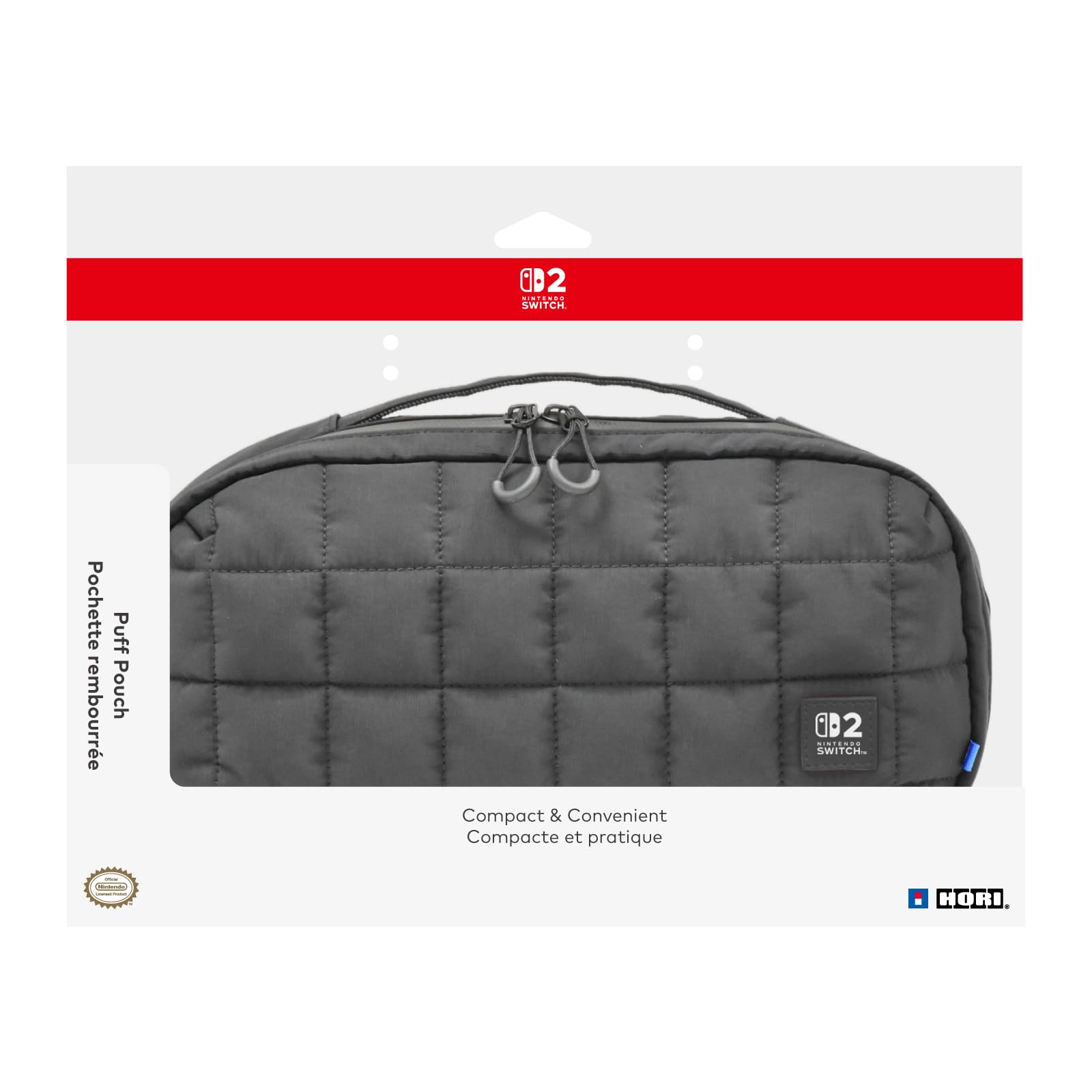 HORI Puff Pouch - Mid-Size Carrying Pouch for Nintendo Switch 2 | Black | Polyester 5