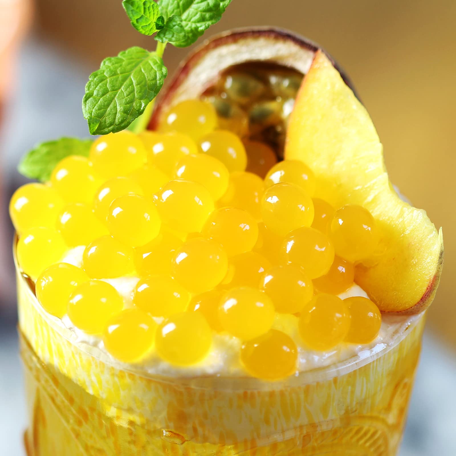 The *TeaShed Fruit Bubble Tea Kit Gift Box - 6 Servings with Mango, Strawberry, Peach & Cherry Boba 3