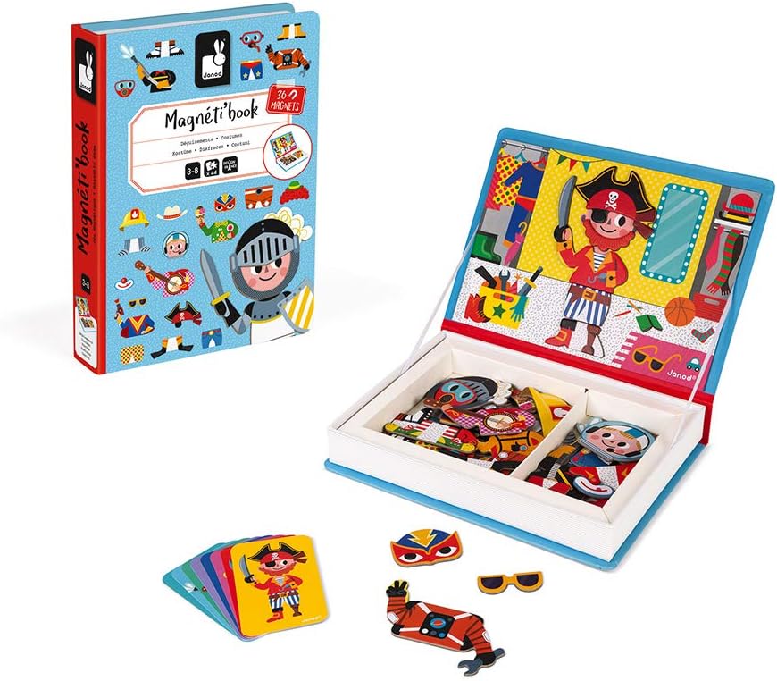 Janod J02719 Magneti'Book Costumes Magnetic Playset - Educational Game for Kids 3-8 Years 7