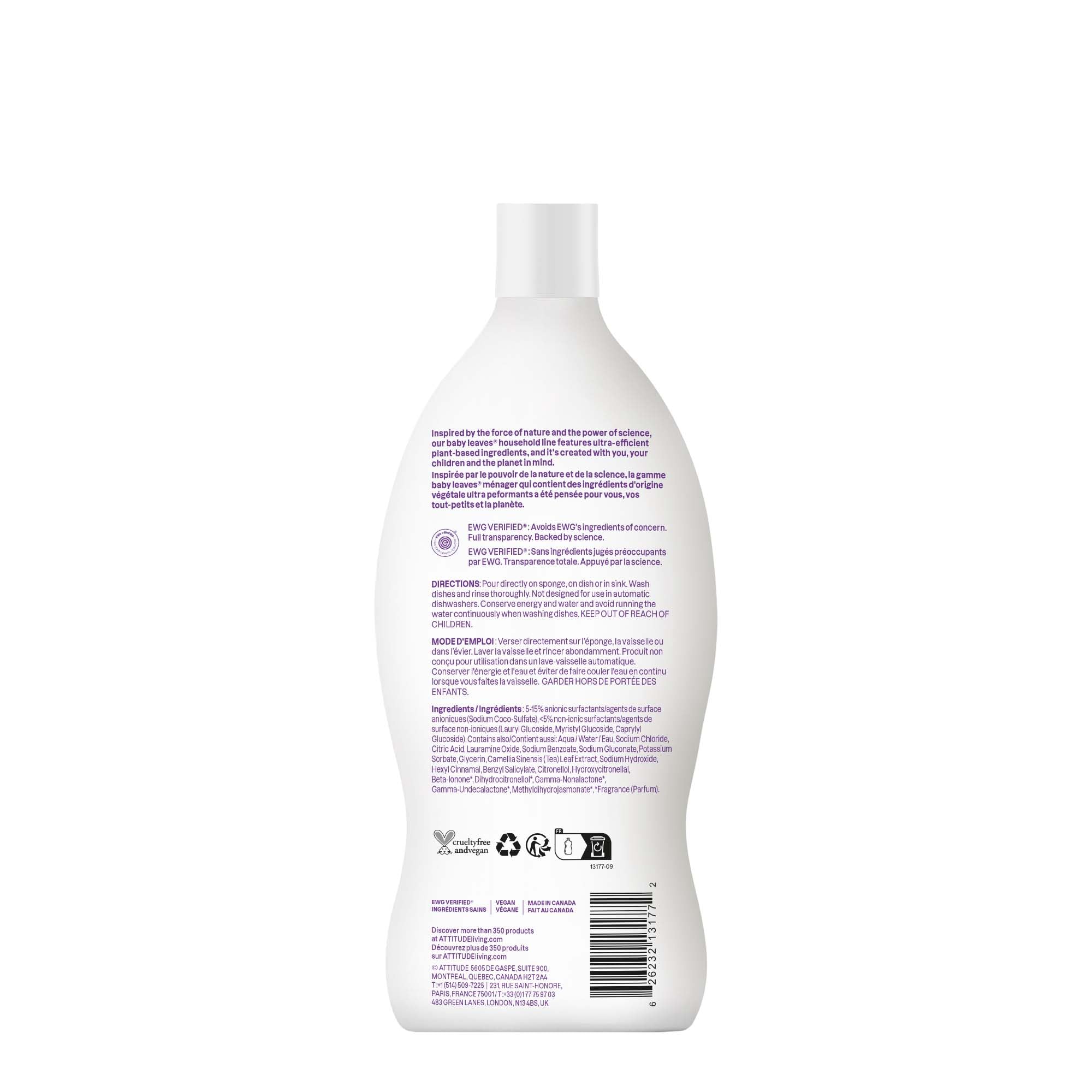 ATTITUDE Baby Washing-Up Liquid and Bottle Cleaner - EWG Verified, Sweet Lullaby Scent, 700 ml 8