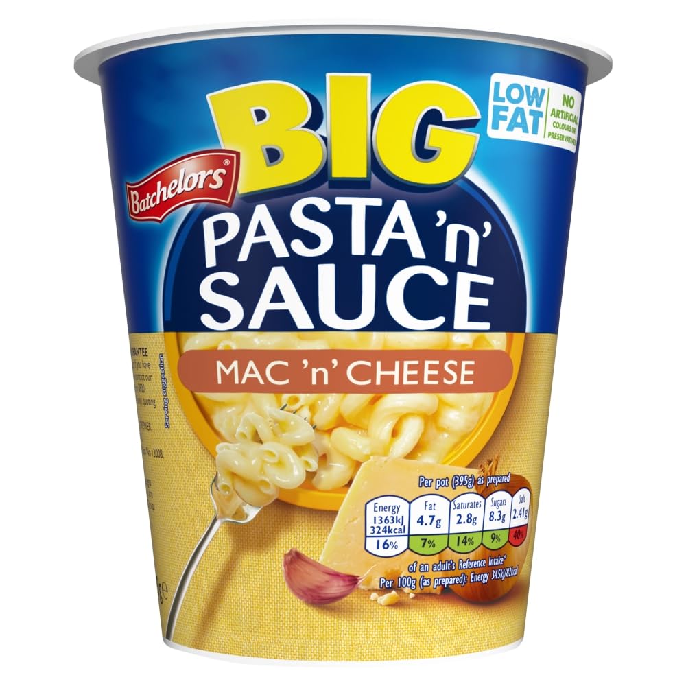 Batchelors Big Pasta 'n' Sauce Mac & Cheese Ready Meal Pot - 85 g (Pack of 4) | Vegetarian 3