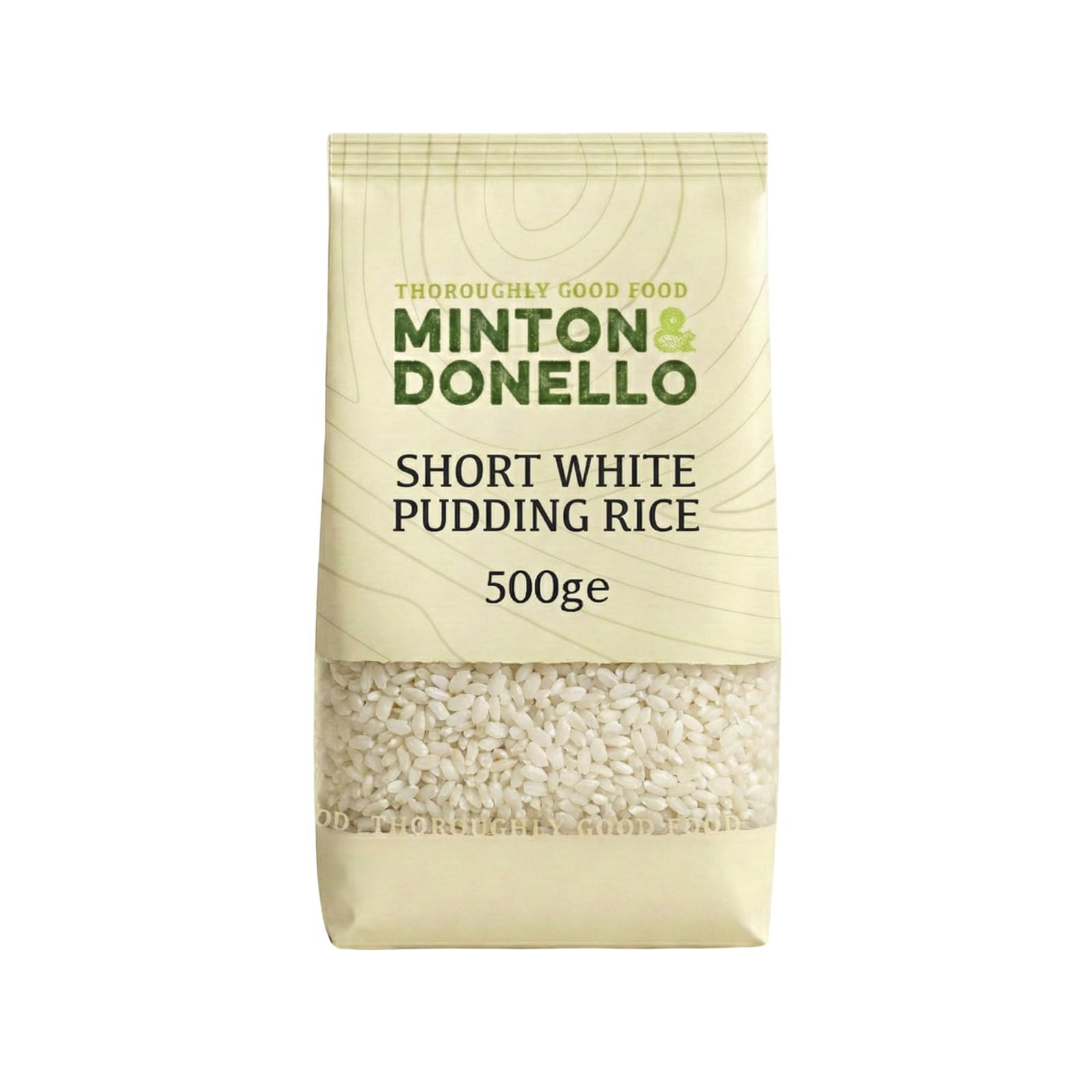 Minton & Donello Short White Pudding Rice - Creamy Texture, 500g Pack