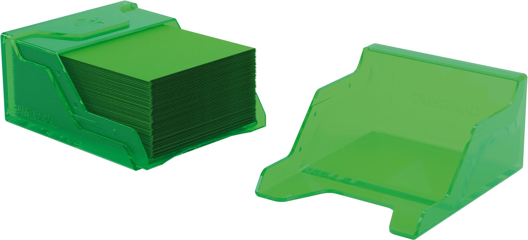 Gamegenic Bastion 50+ XL Deck Box - Green | Plastic | Secure Closure | Portable 3
