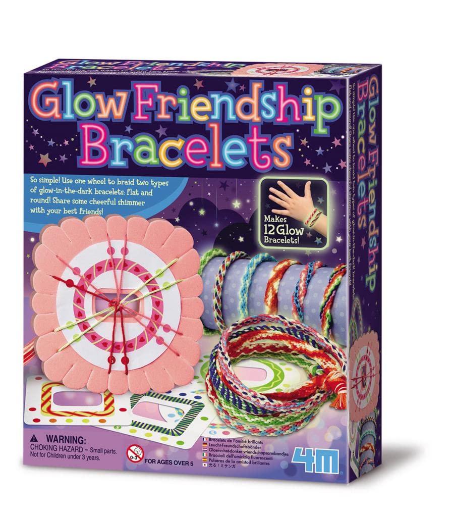 4M Glow in The Dark Friendship Bracelet Making Kit - Makes 12 Bracelets | Ages 5+