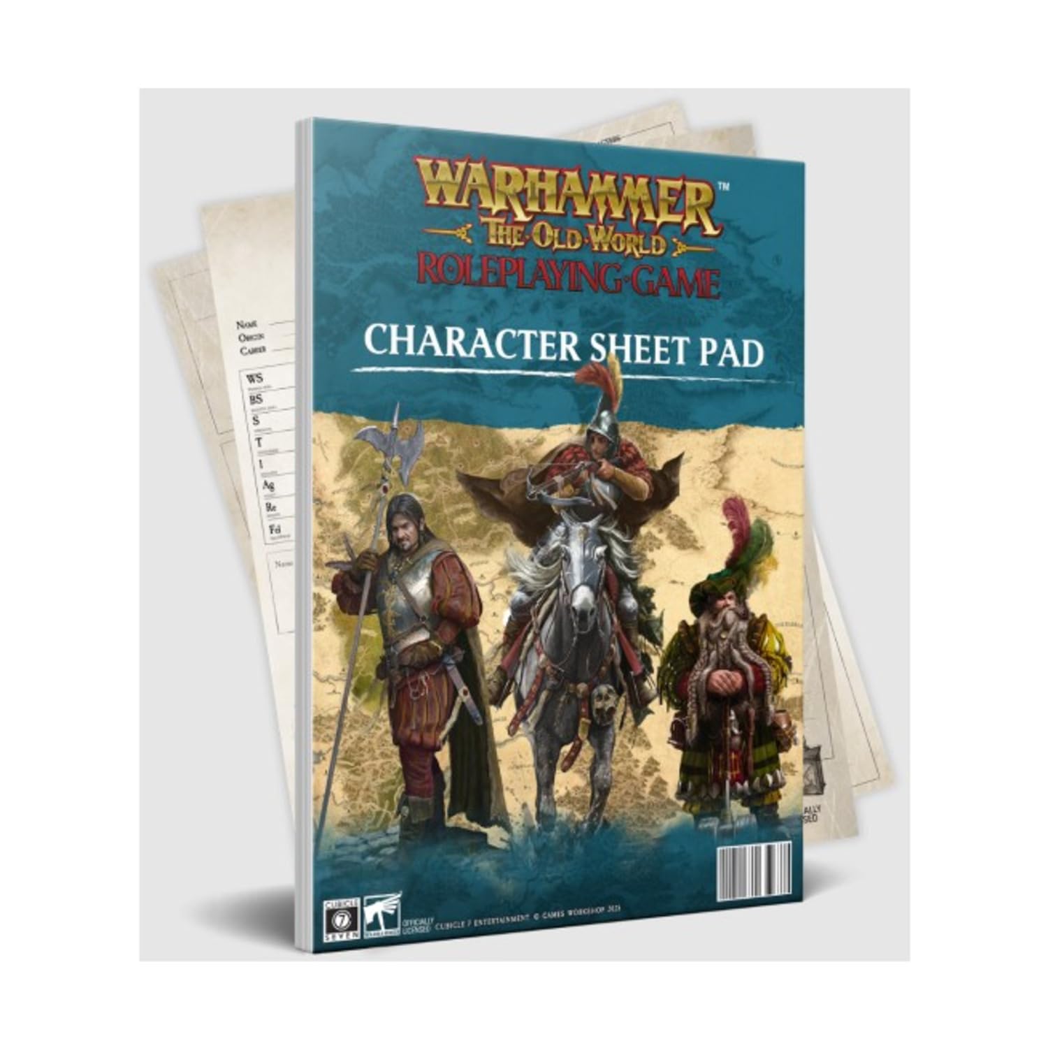 CUBICLE 7 Warhammer: The Old World Role Playing Character Pad | 50 Sheets | Ages 14+