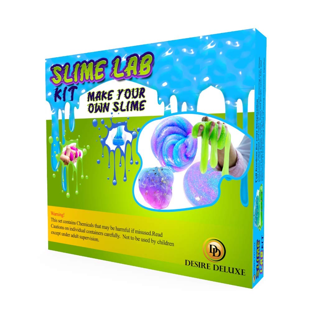 Desire Deluxe Slime Making Kit - Neon DIY Science Lab for Kids Ages 3+ 5