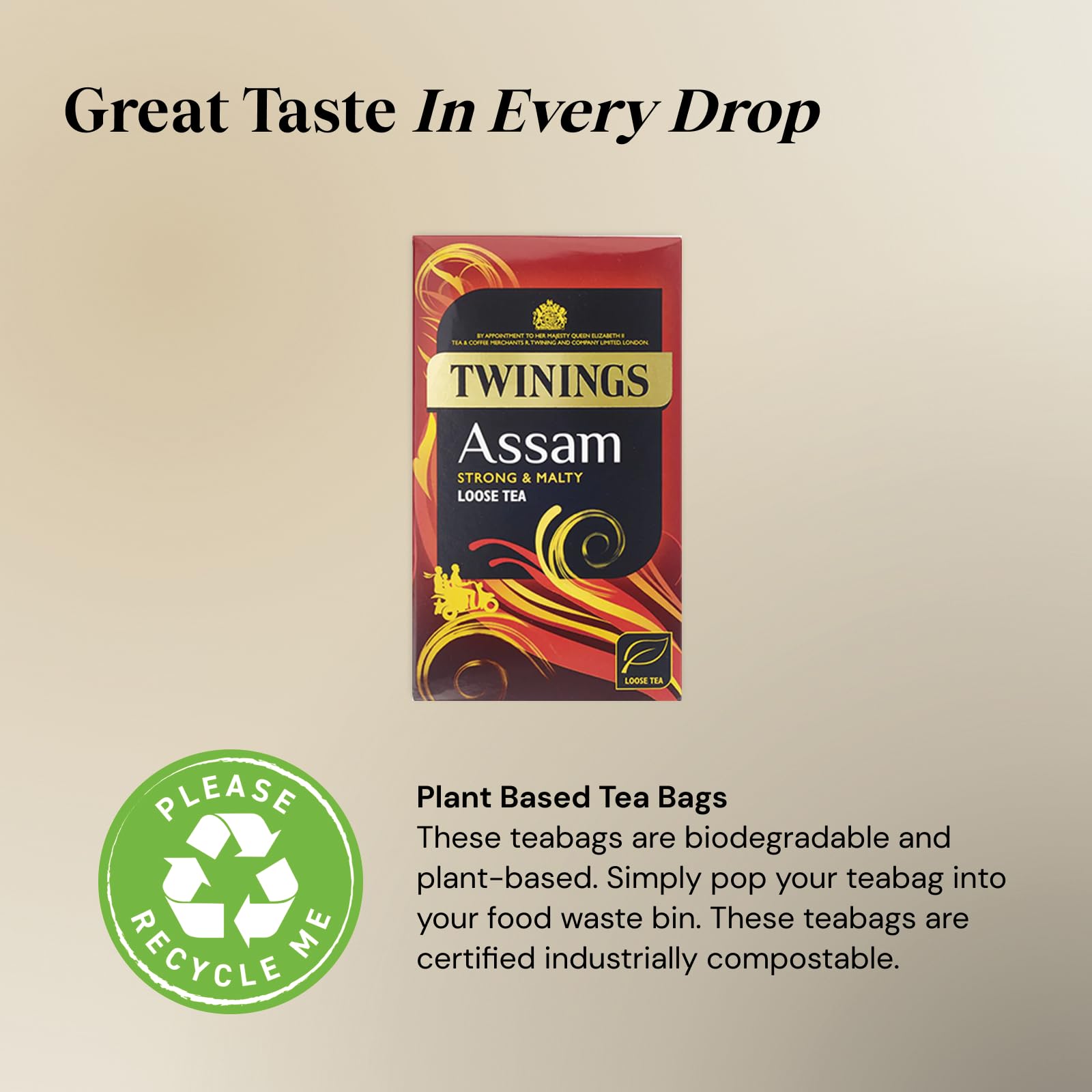 Twinings Assam Black Tea - Bold & Full-Bodied Flavor | 40 Count Teabags (Pack of 4)