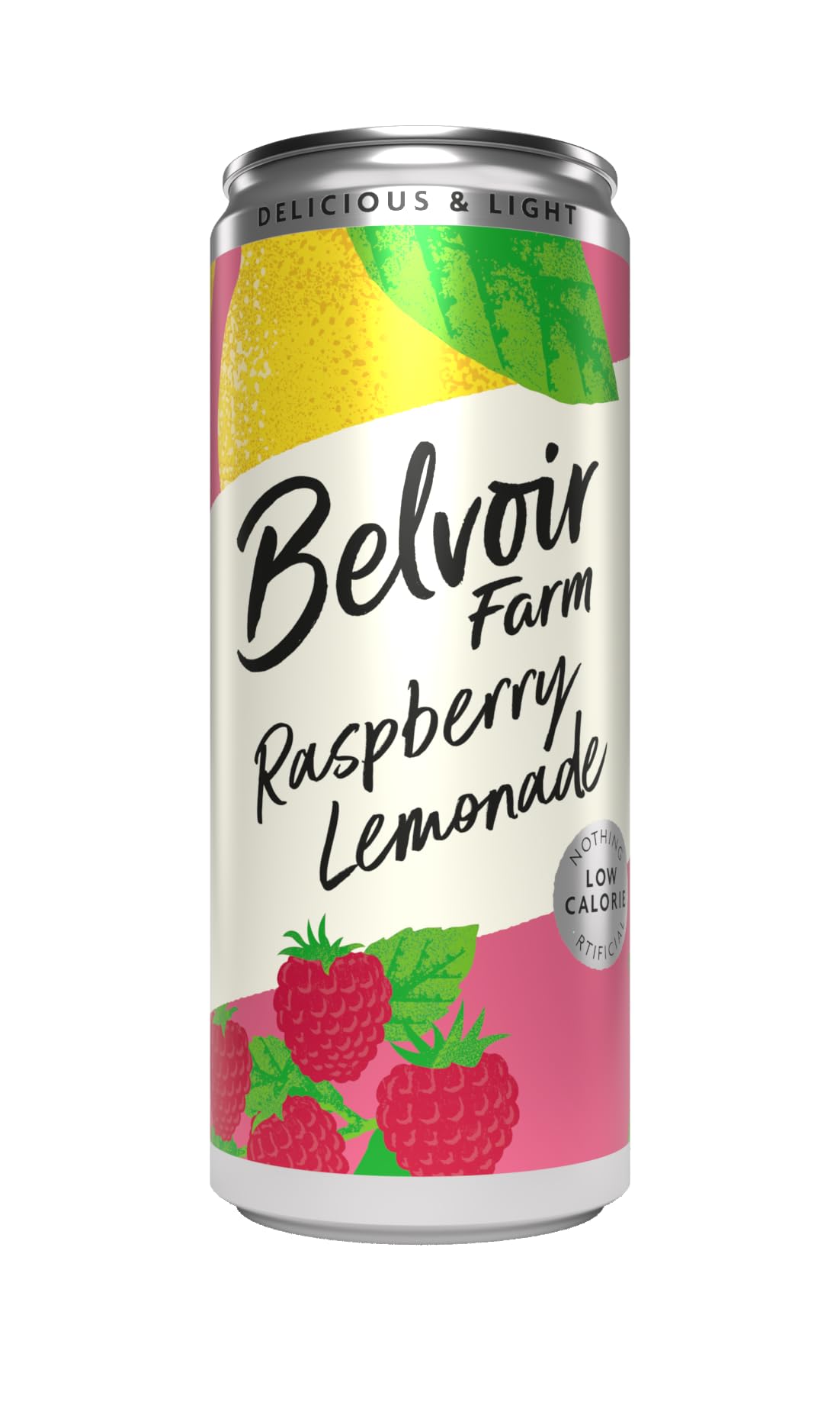 Belvoir Farm - Raspberry Lemonade Sparkling Drink (330ml Can) 4