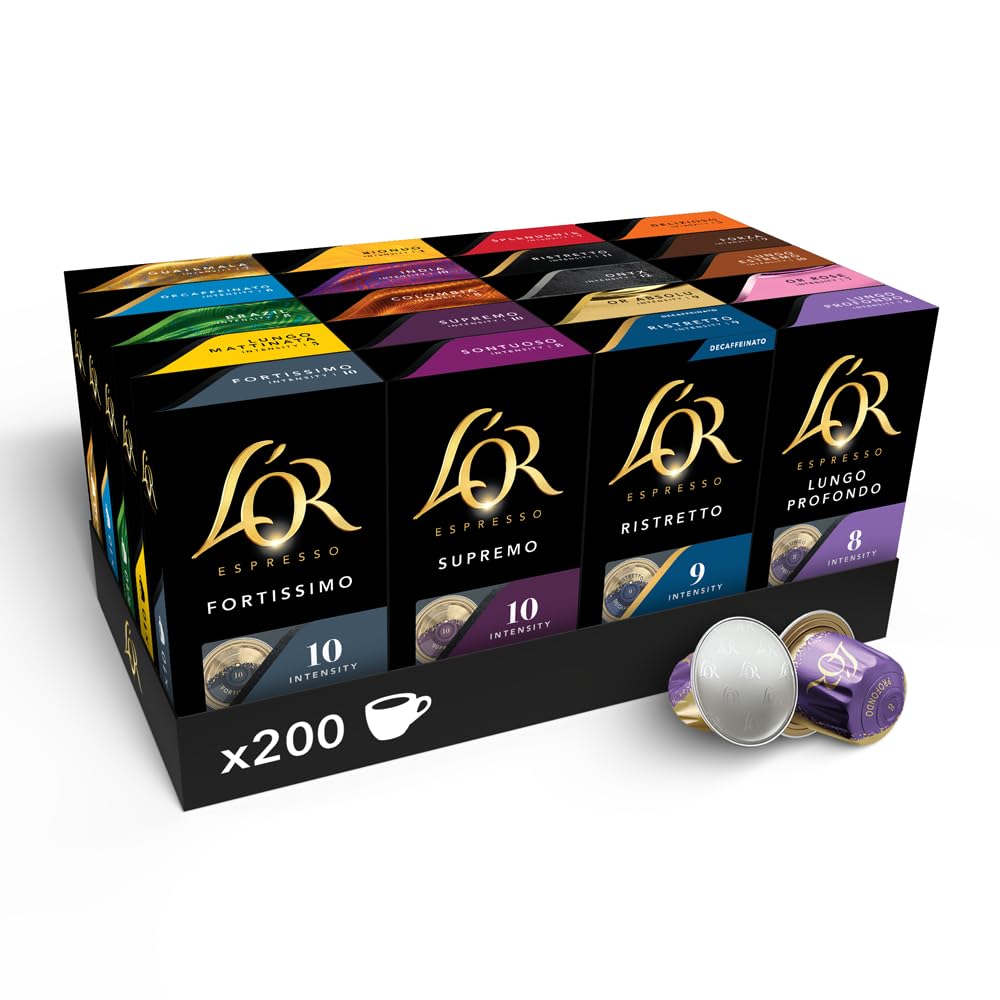 L"OR Grand Assortment Variety Bundle Coffee Pods x20 (Pack of 20, Total 200 Capsules) 1