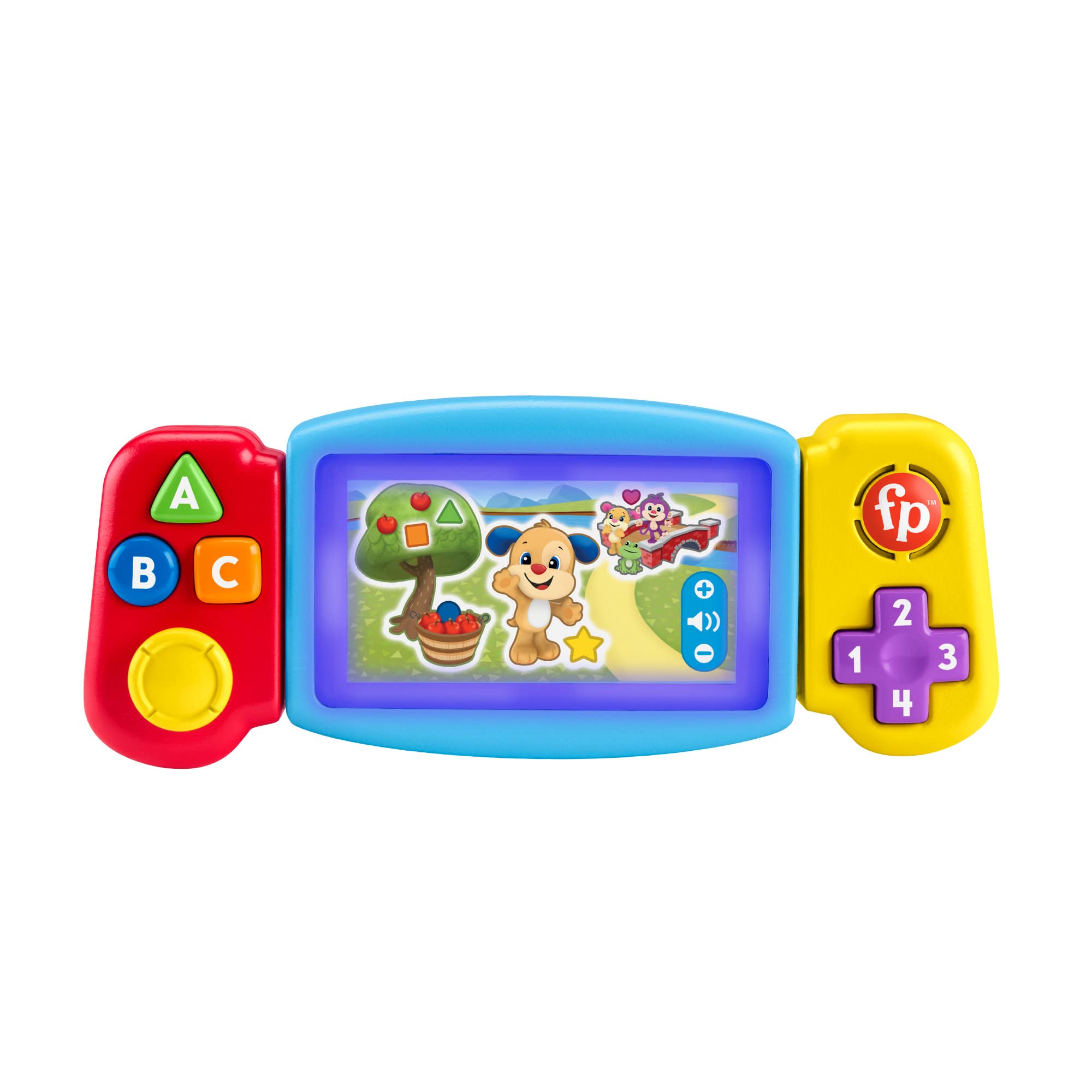 Fisher-Price Laugh & Learn Pretend Video Game Toddler Toy with Lights, Sounds & Learning Activities 8