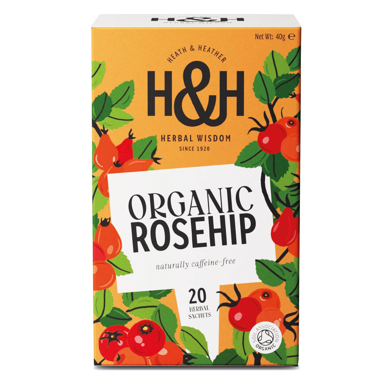 Heath & Heather Organic Rosehip Tea - Immune Support & Tart Fruity Infusion | 20 Count 1