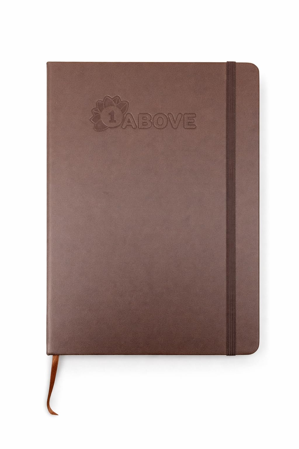 1ABOVE A5 Soft Feel Executive Notebook - Hardback Journal, Tan Color, Elastic Closure