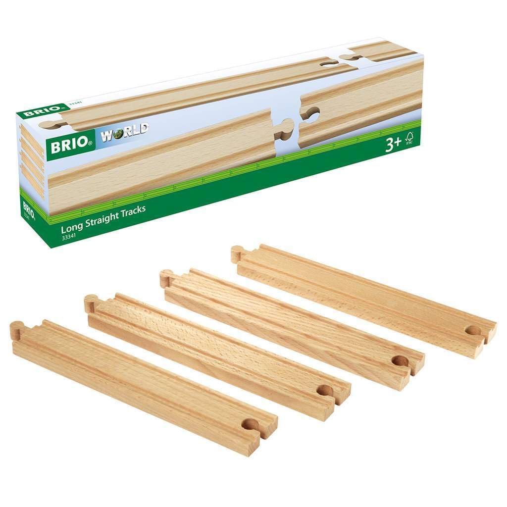BRIO Long Straights Wooden Train Track - 4 Pieces for Kids 3 Years Up 4