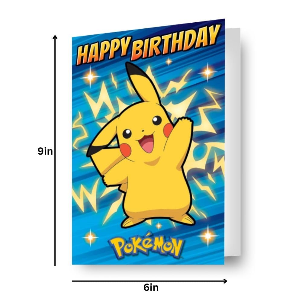 Danilo Promotions LTD Pokemon Birthday Card - 3D Lenticular Effect | 170x230mm | Unisex