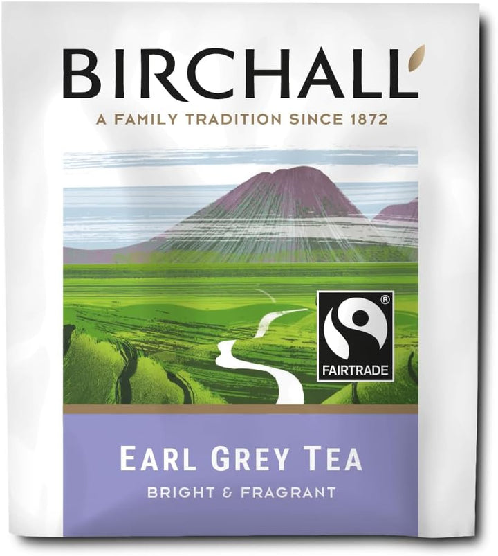 Birchall Earl Grey Tea | Black Tea with Natural Bergamot | 100 Plant-Based Tagged Tea Bags