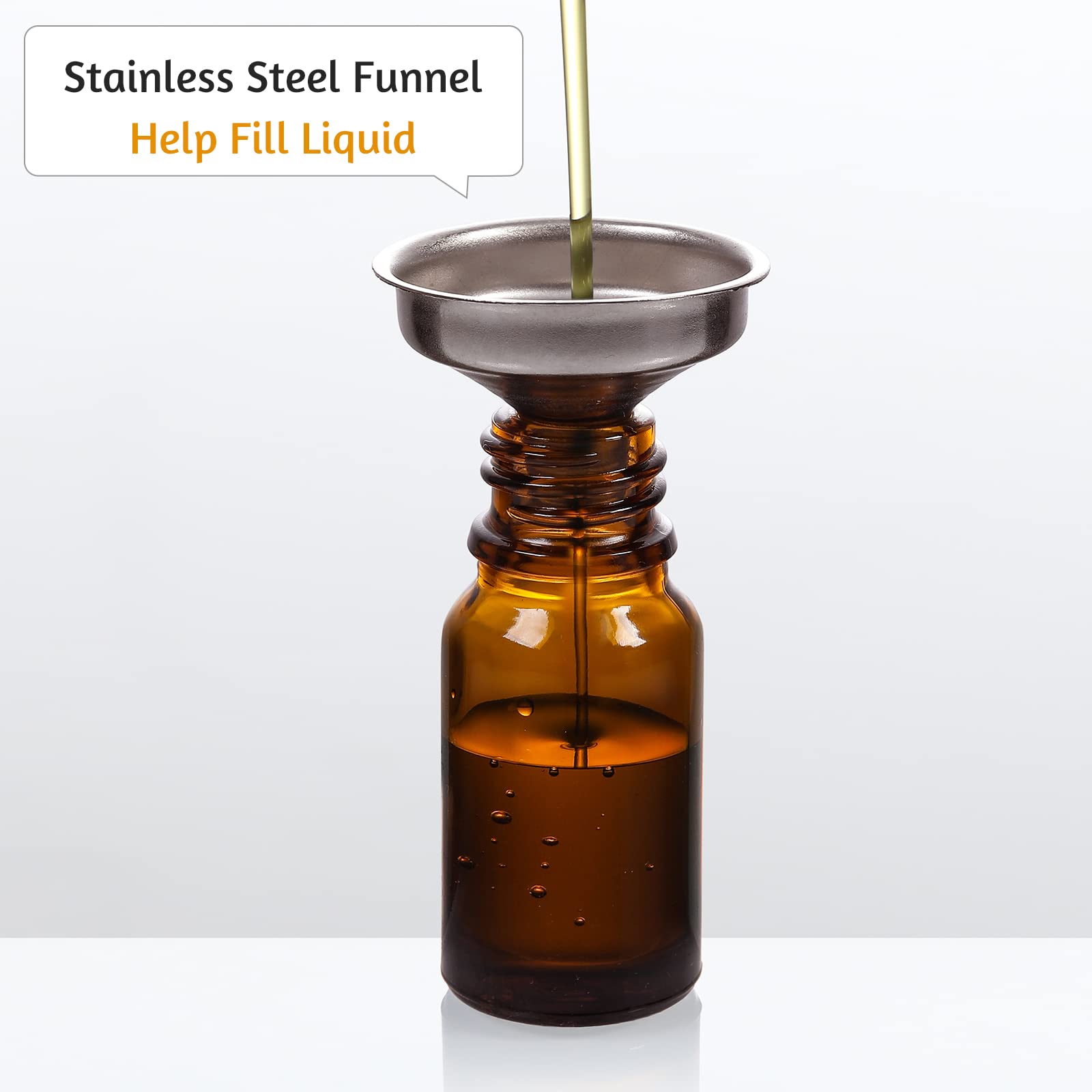 AOZITA 10ml Amber Glass Dropper Bottles - Leakproof, Travel Size | 4 Pack 5