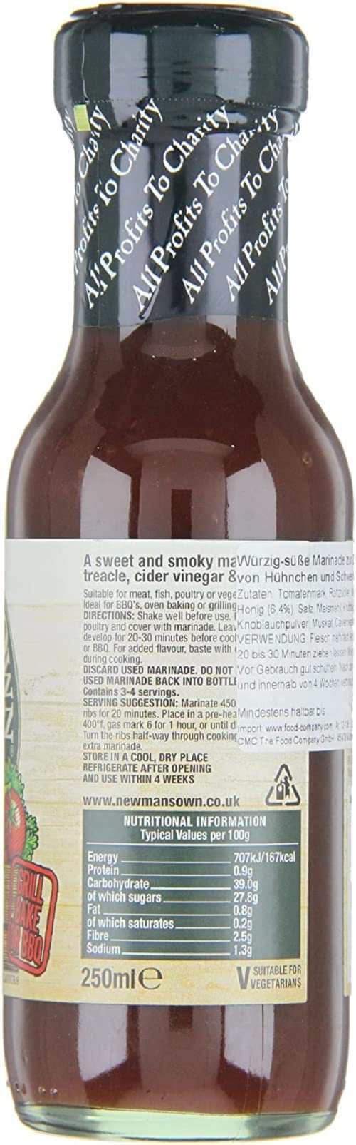 Newman's Own Sticky Barbecue Marinade Sauce 250ml