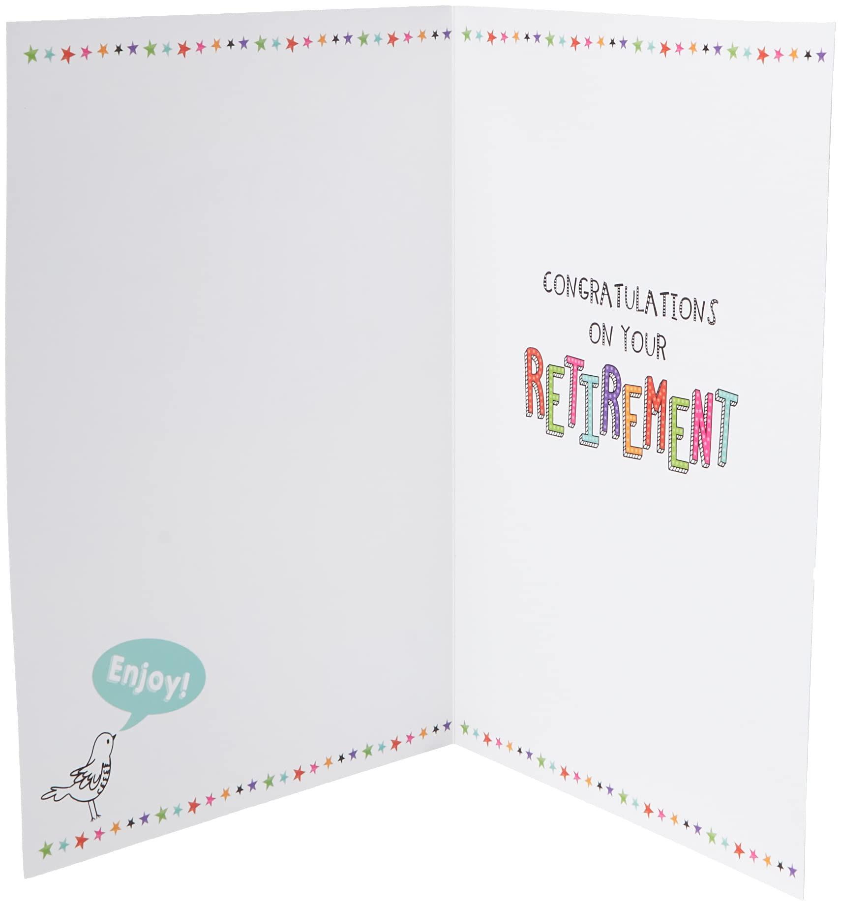 Piccadilly Greetings Retirement Card - Large 12 x 9 Inches | Blank Inside | Made in UK