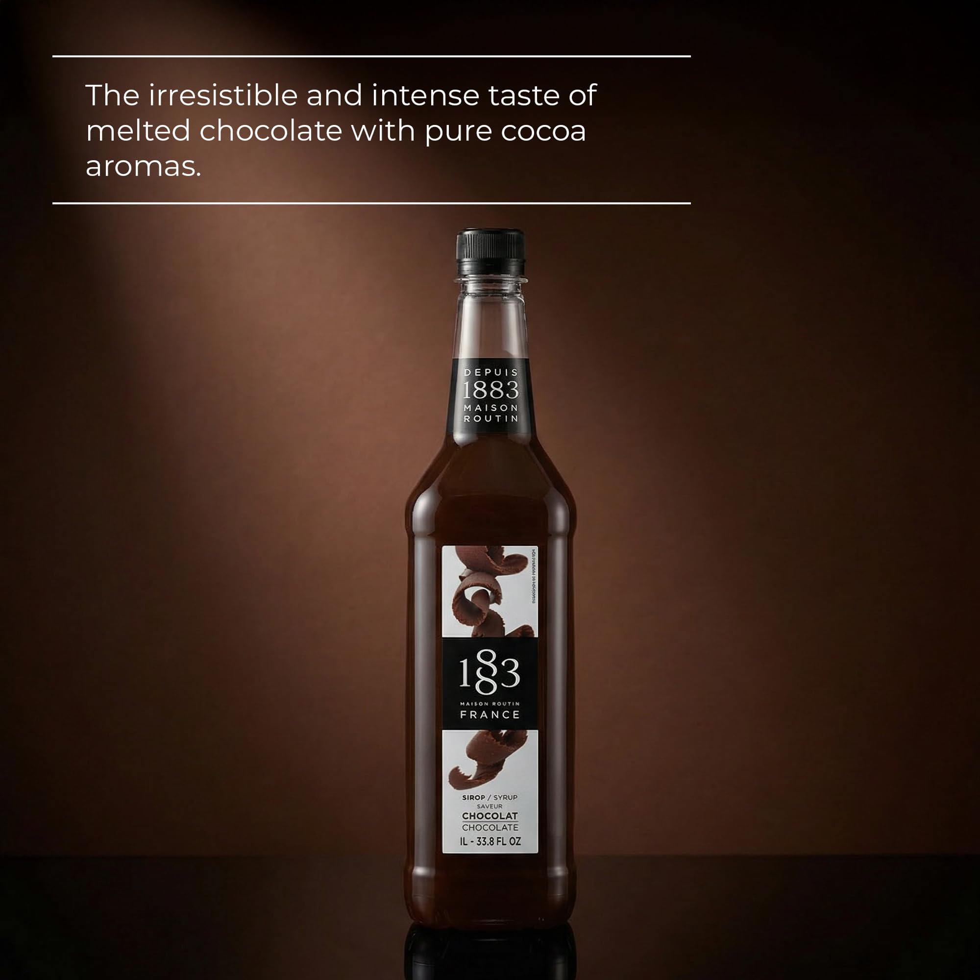 1883 MAISON ROUTIN Premium Chocolate Syrup for Cocktails & Mocktails | 1L | Vegan, Kosher, Halal 2