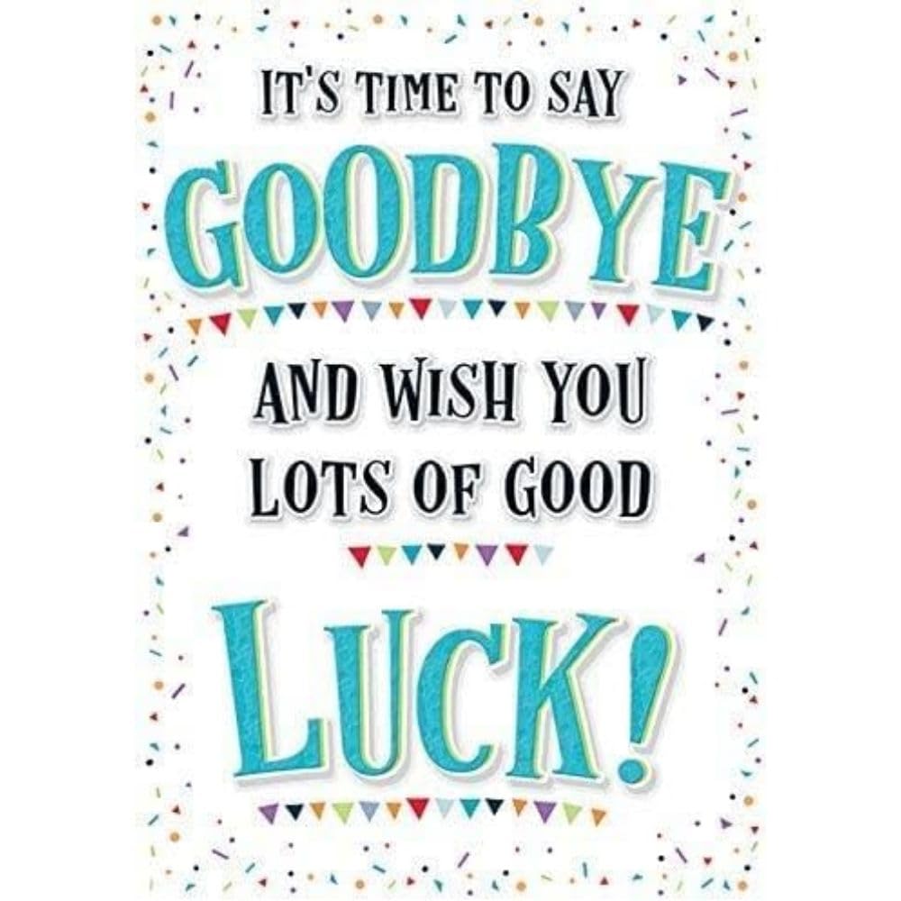 Piccadilly Greetings Goodbye & Goodluck Card - Glitz Design | 7 x 5 Inches | Multicolor 1