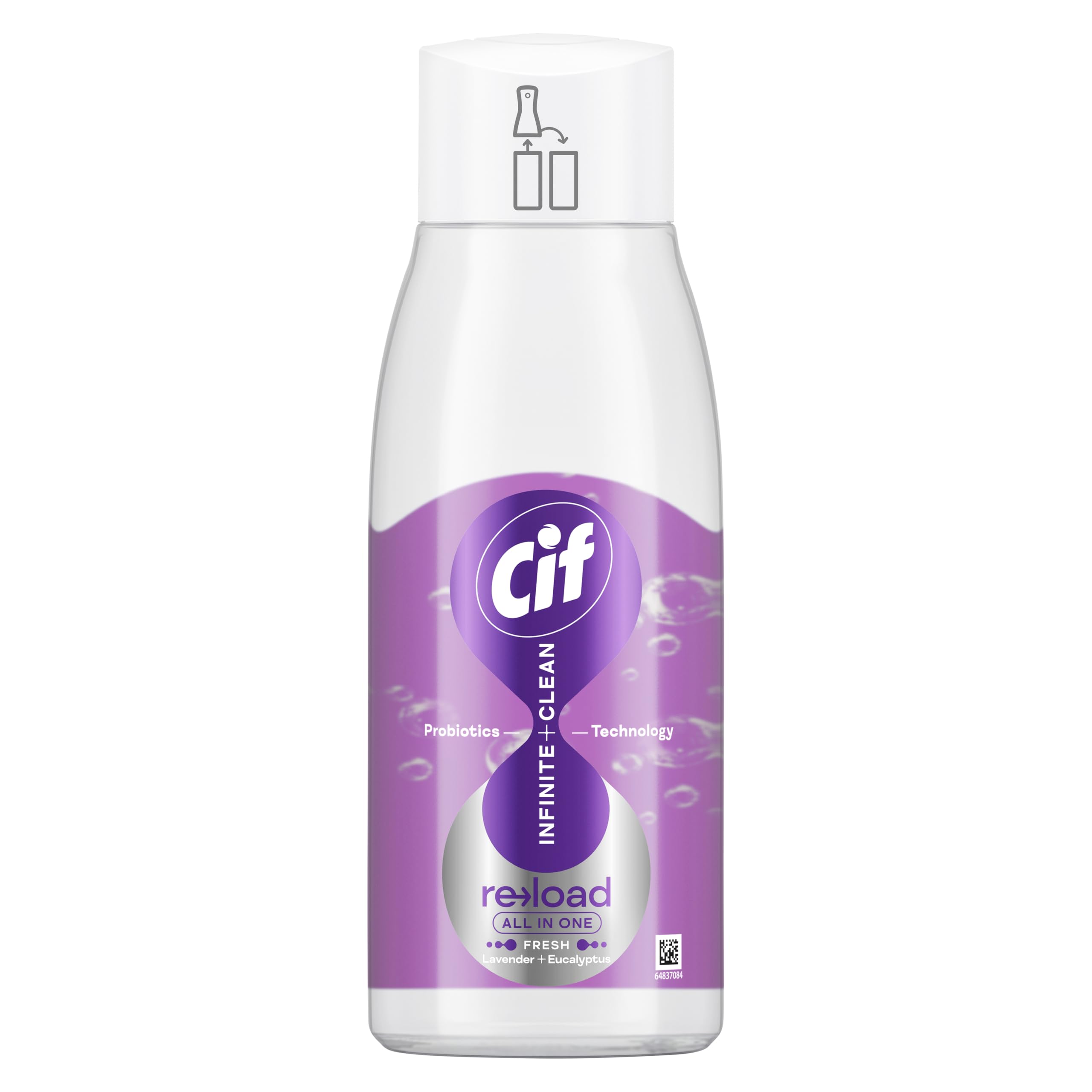 Cif Infinite Clean All-Purpose Cleaner - Lavender & Eucalyptus Scent | 590ml Reload Pack 1