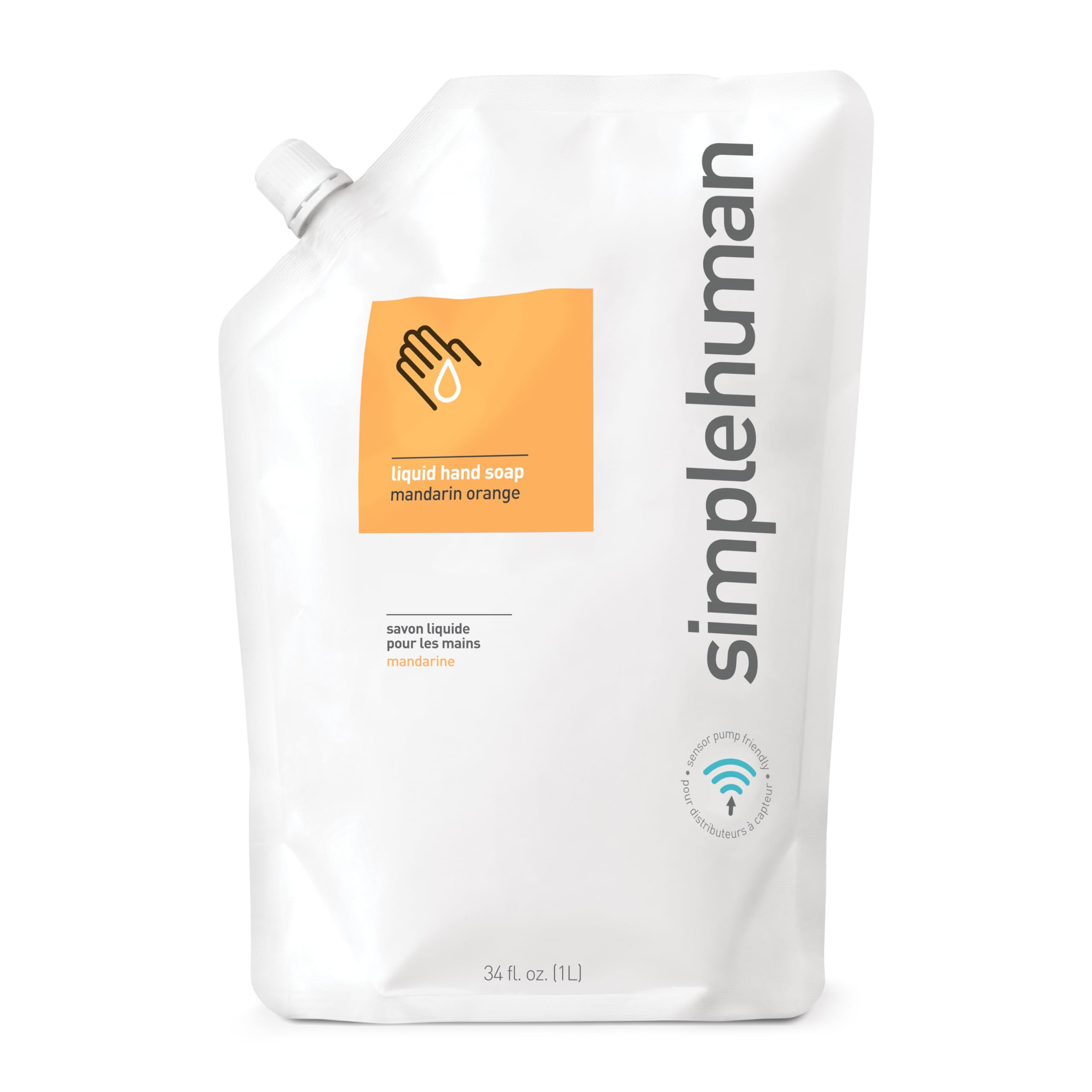 simplehuman CT1019 Moisturising Hand Wash Liquid Soap - Mandarin Orange Scent | 1L