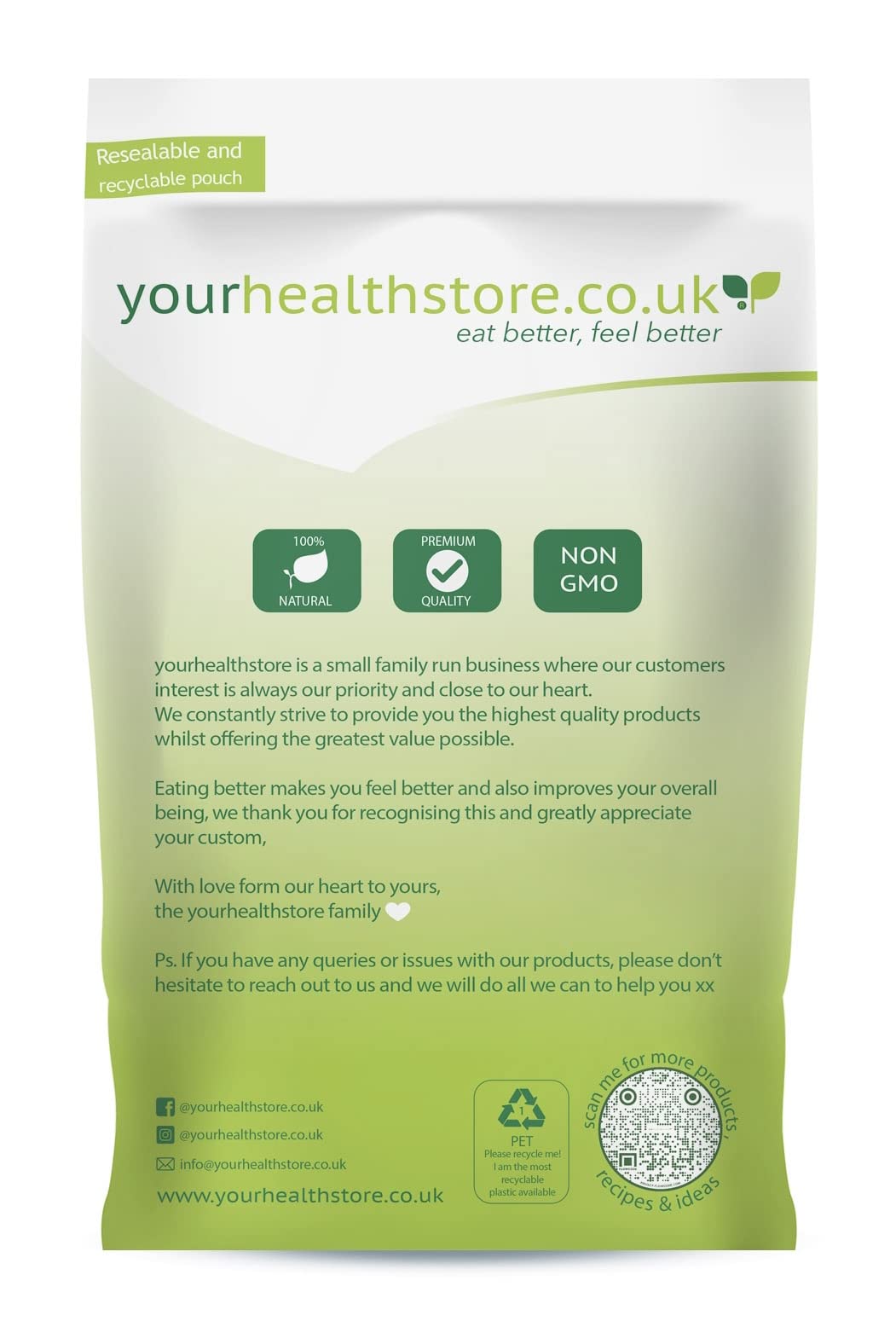 yourhealthstore Vegan Coconut Milk Powder - 500g | No Added Glucose Syrup | Premium Quality