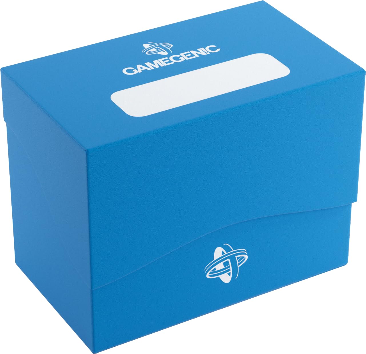Gamegenic 80-Card Side Holder - Blue | Side-Loading Deck Box | Self-Locking Lid 1