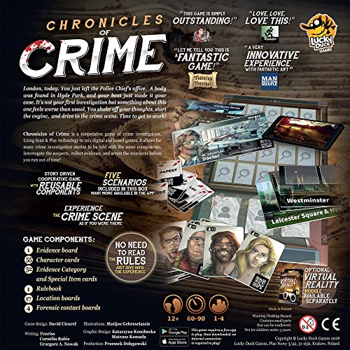 Lucky Duck Games – Chronicles of Crime – Brettspiel