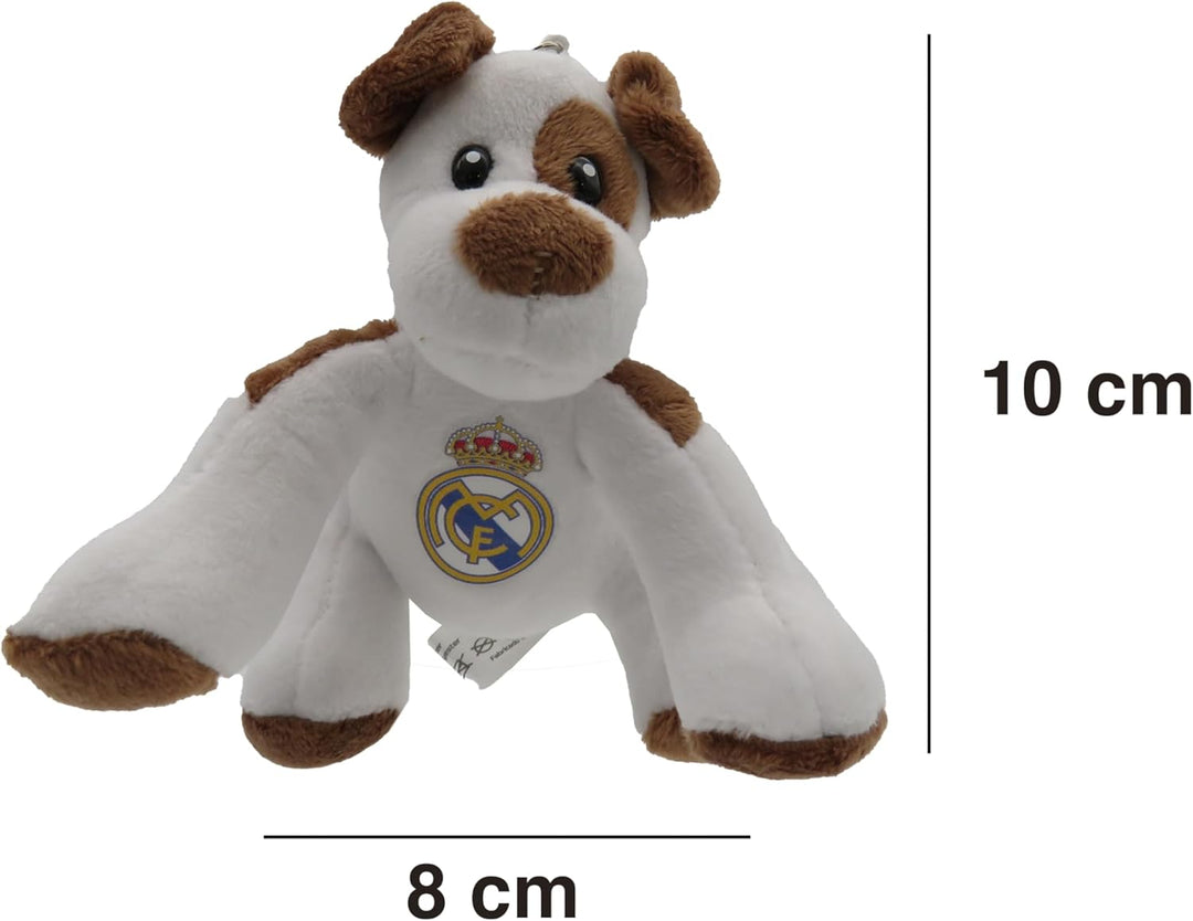 CyP Brands Real Madrid Plush Dog Keyring Backpack Charm (KB-35-RM)