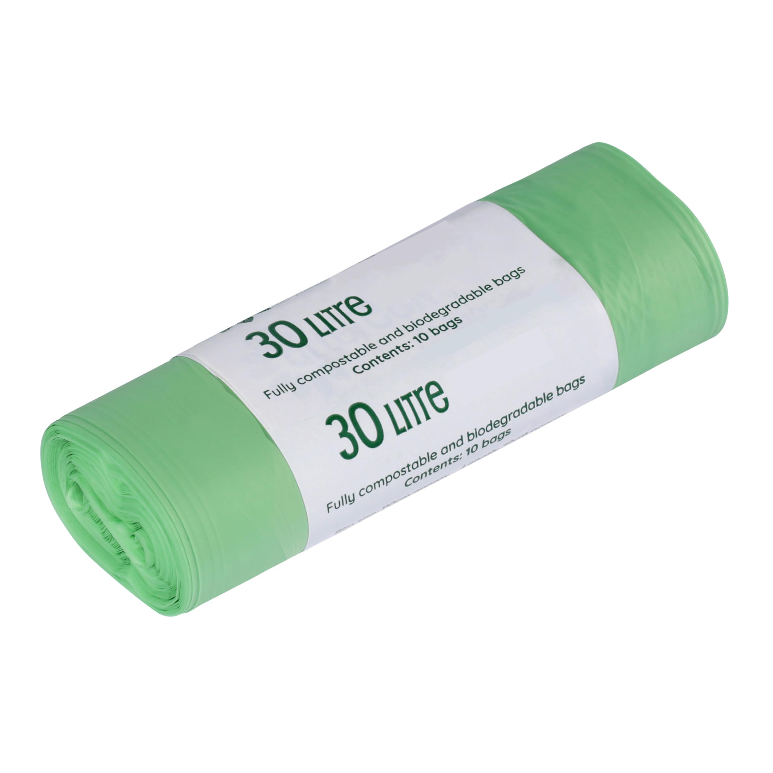 All-Green 30 Litre Compostable Bin Liners - 10 Bags for Kerbside Food Waste Caddy
