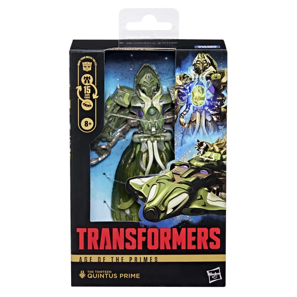 Transformers Age of the Primes Deluxe Class The Thirteen Quintus Prime Action Figure | 5.5-inch 3