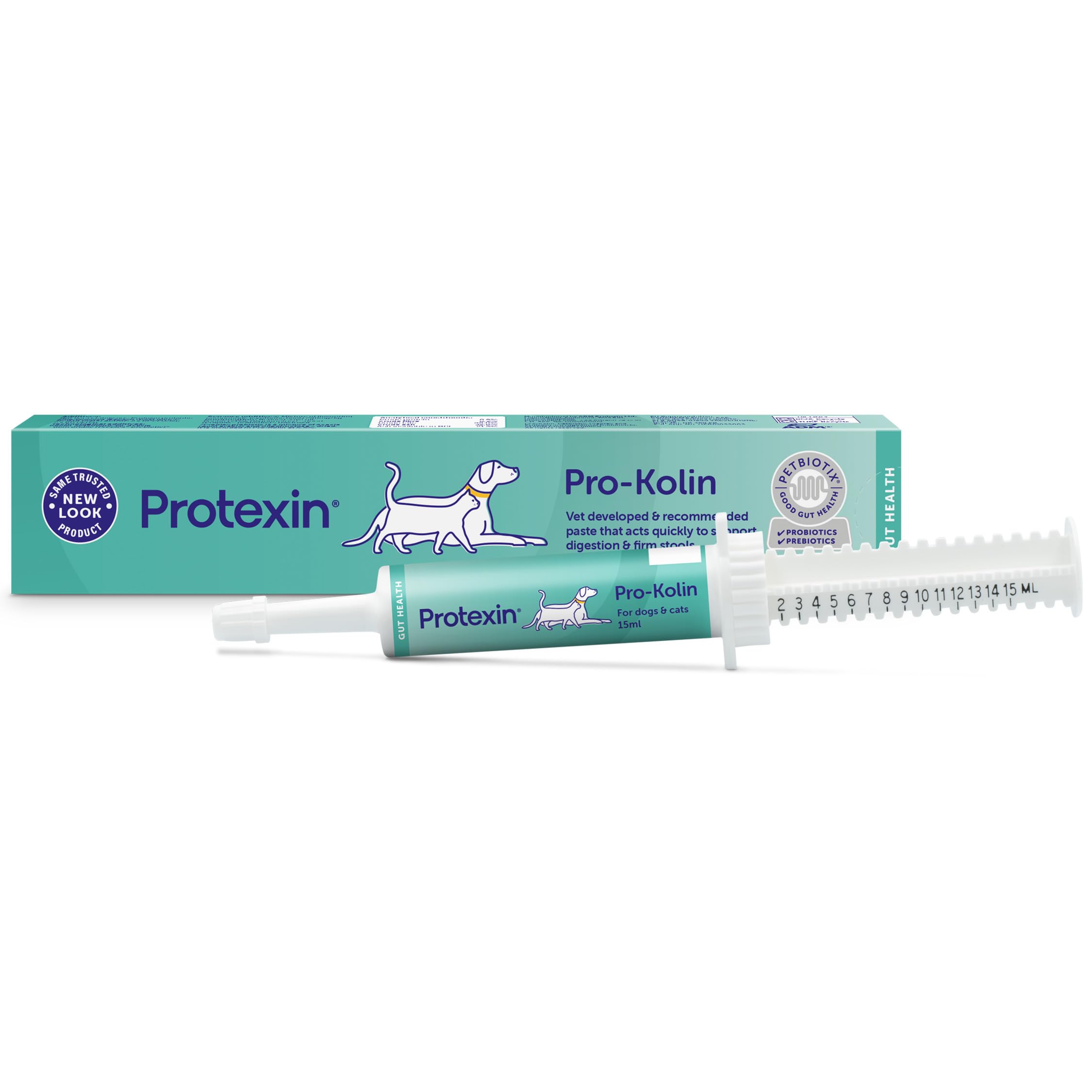 Protexin Pro-Kolin Probiotic Paste for Dogs & Cats - Digestive Support | 15ml | Beef Flavour