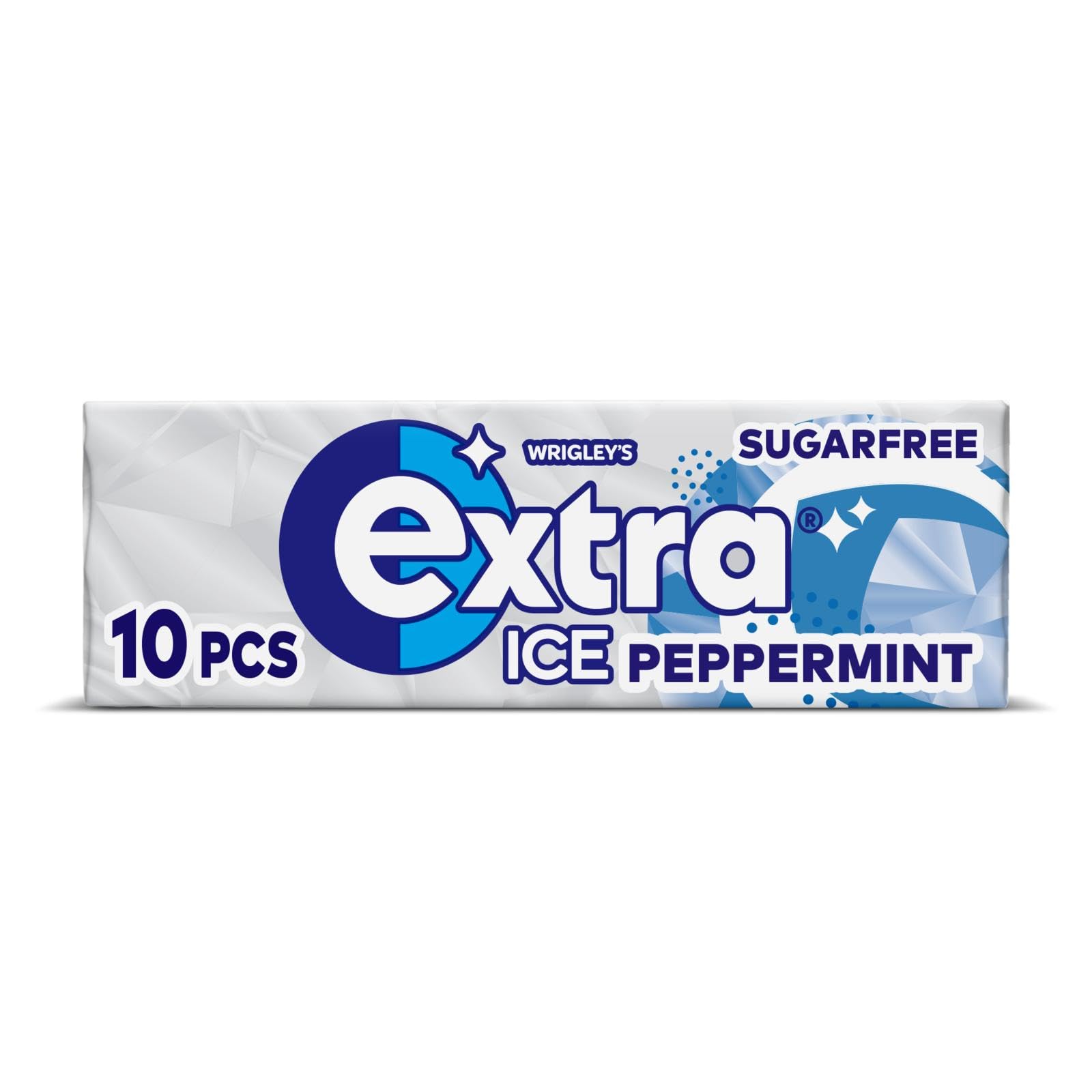 Extra Ice Peppermint Chewing Gum - Sugar Free with Microgranules | 30 Packs of 10 (300 Pieces)
