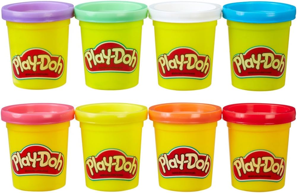Play-Doh Rainbow Pack - 8 Canisters of 56g Clay Each, Multi Coloured Dough Set (A7923EU6) 2