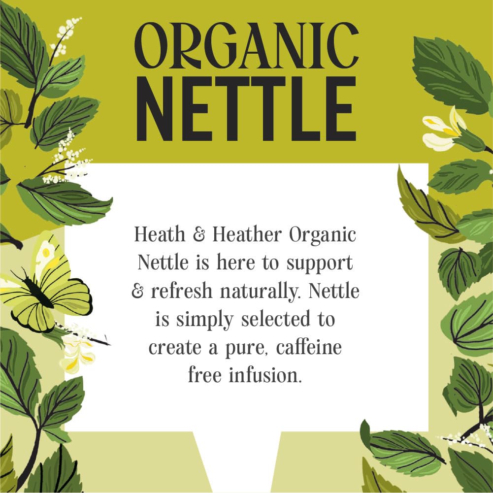 Heath & Heather Organic Nettle Tea - 20 Count Teabags | Detox & Immunity Support | Caffeine-Free 3